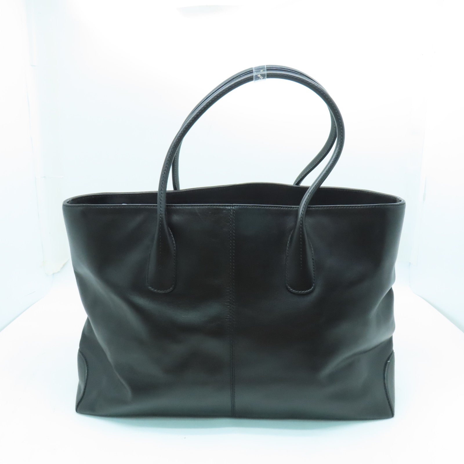 TOD’S 【激減優惠】牛皮皮革Shoulder Bag銀扣肩背袋黑色