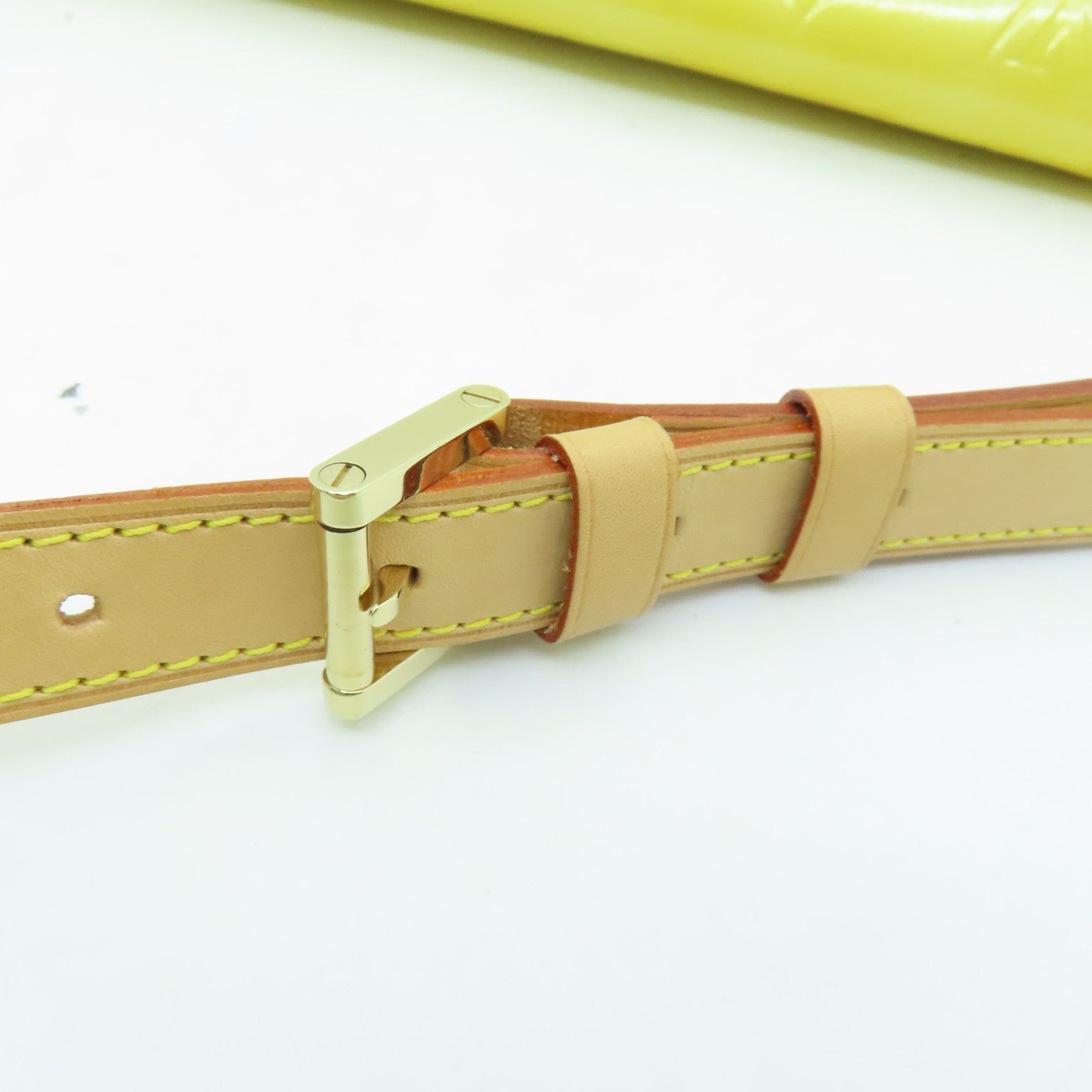 LOUIS VUITTON 【激減優惠】Monogram Vernis Thompson Street金扣肩背袋黃色
