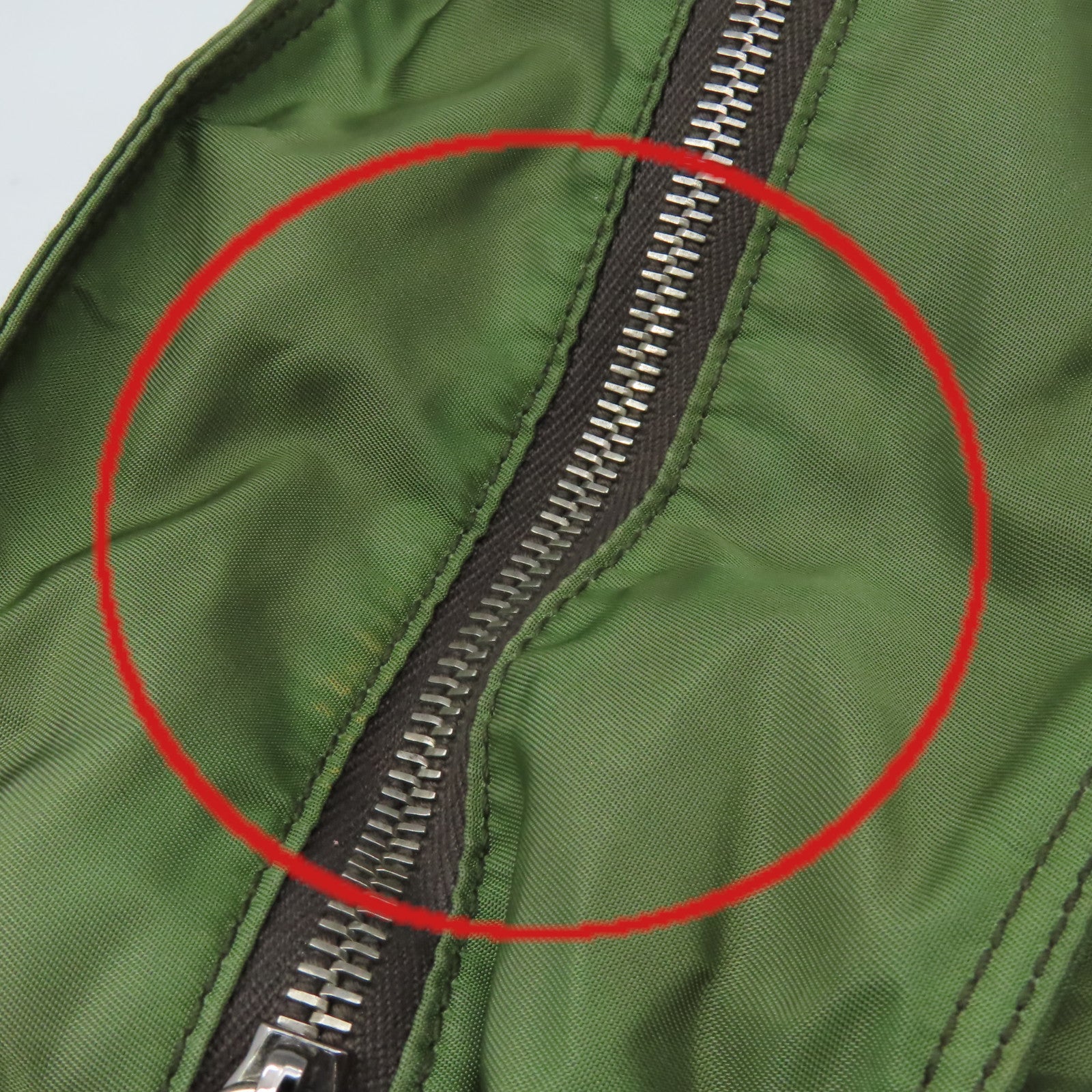 PRADA 尼龍2Way Shoulder Bag手挽肩背兩用袋軍綠色