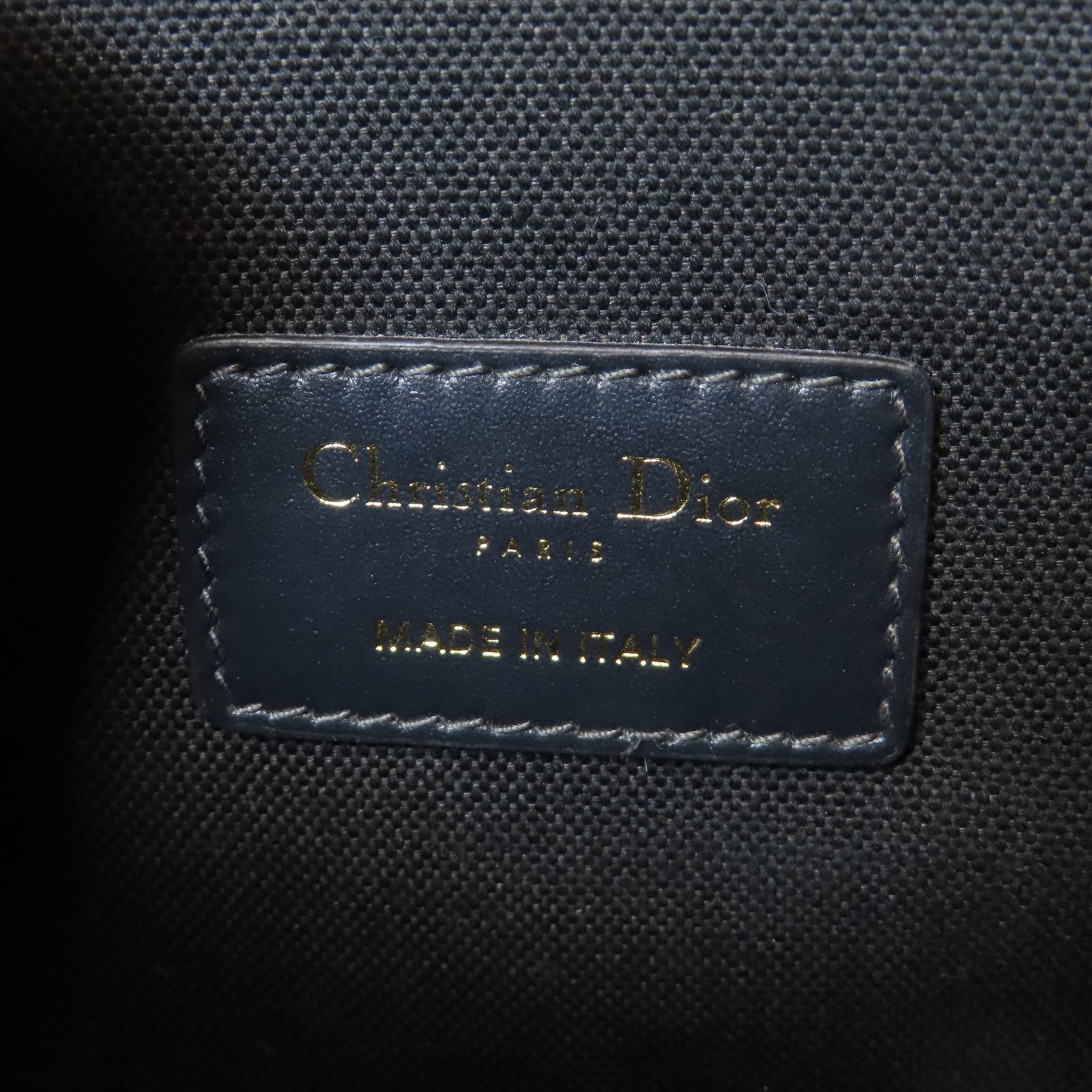 Dior 帆布Shoulder Bag金扣手挽肩背兩用袋深藍色