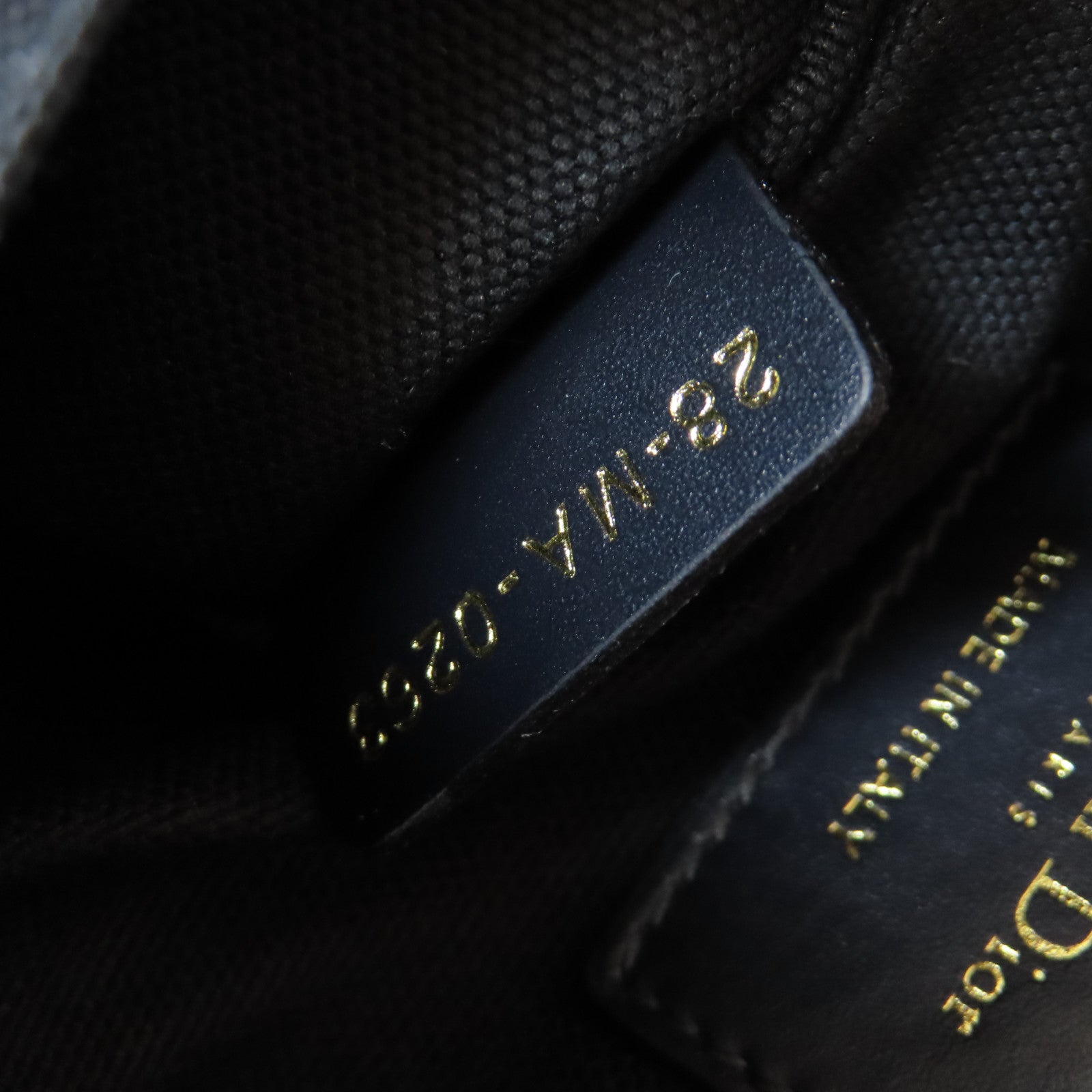 Dior 帆布Shoulder Bag金扣手挽肩背兩用袋深藍色
