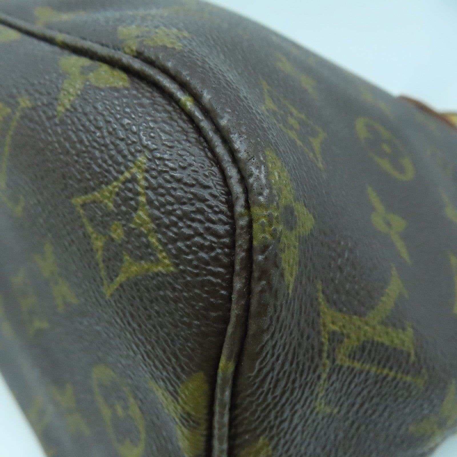 LOUIS VUITTON Monogram Neverfull PM金扣手挽袋啡色