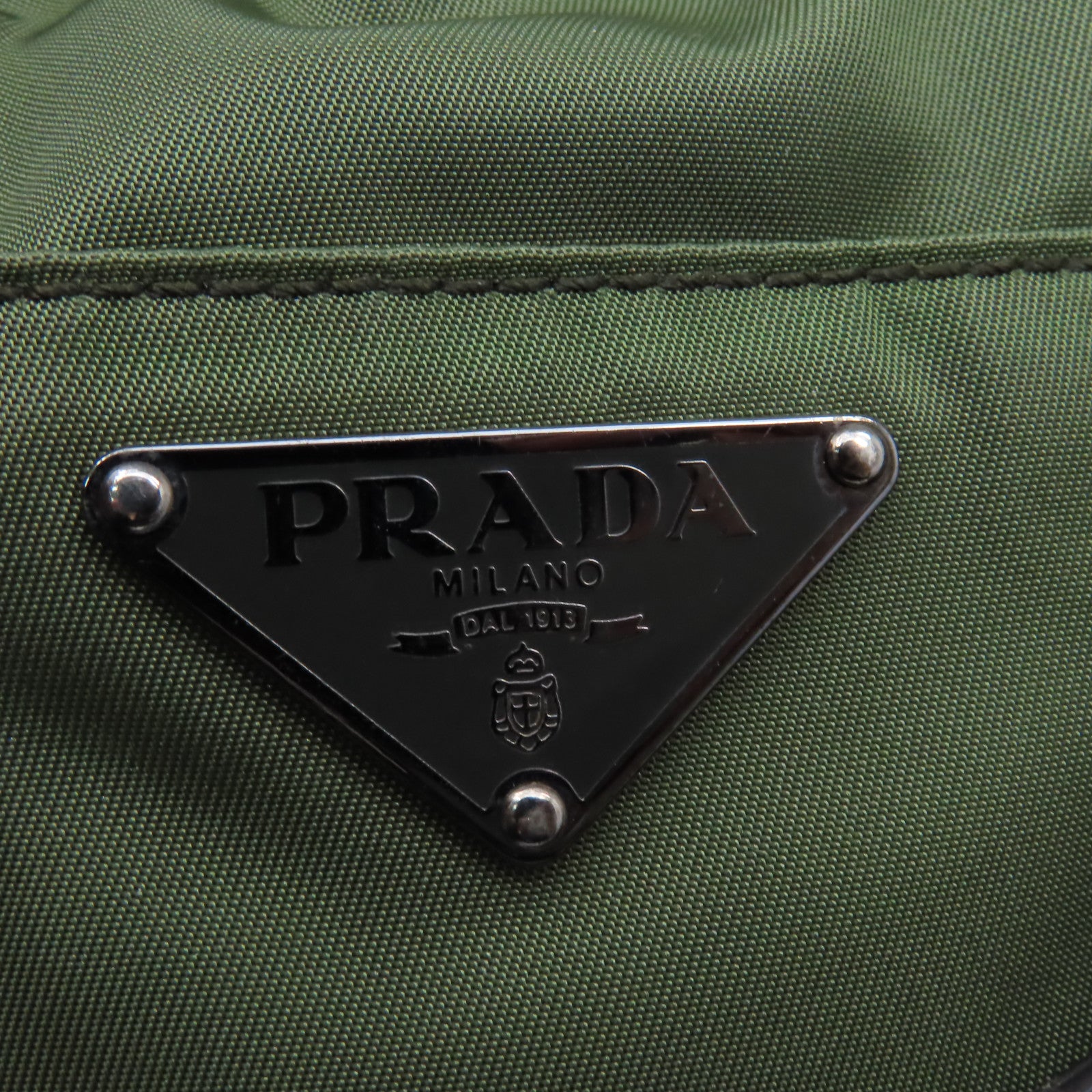 PRADA 尼龍2Way Shoulder Bag手挽肩背兩用袋軍綠色