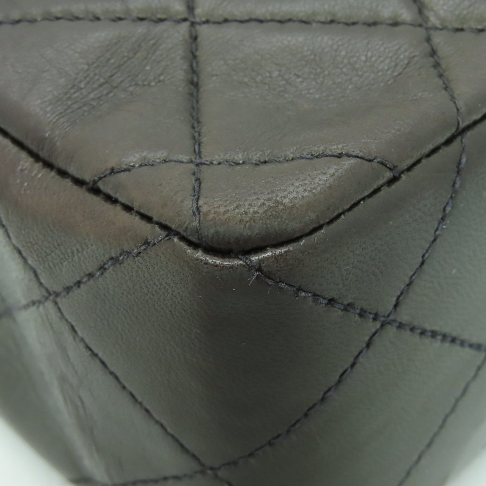 CHANEL 菱格牛皮皮革Matelasse Chain Shoulder金扣鏈帶肩背袋啡色