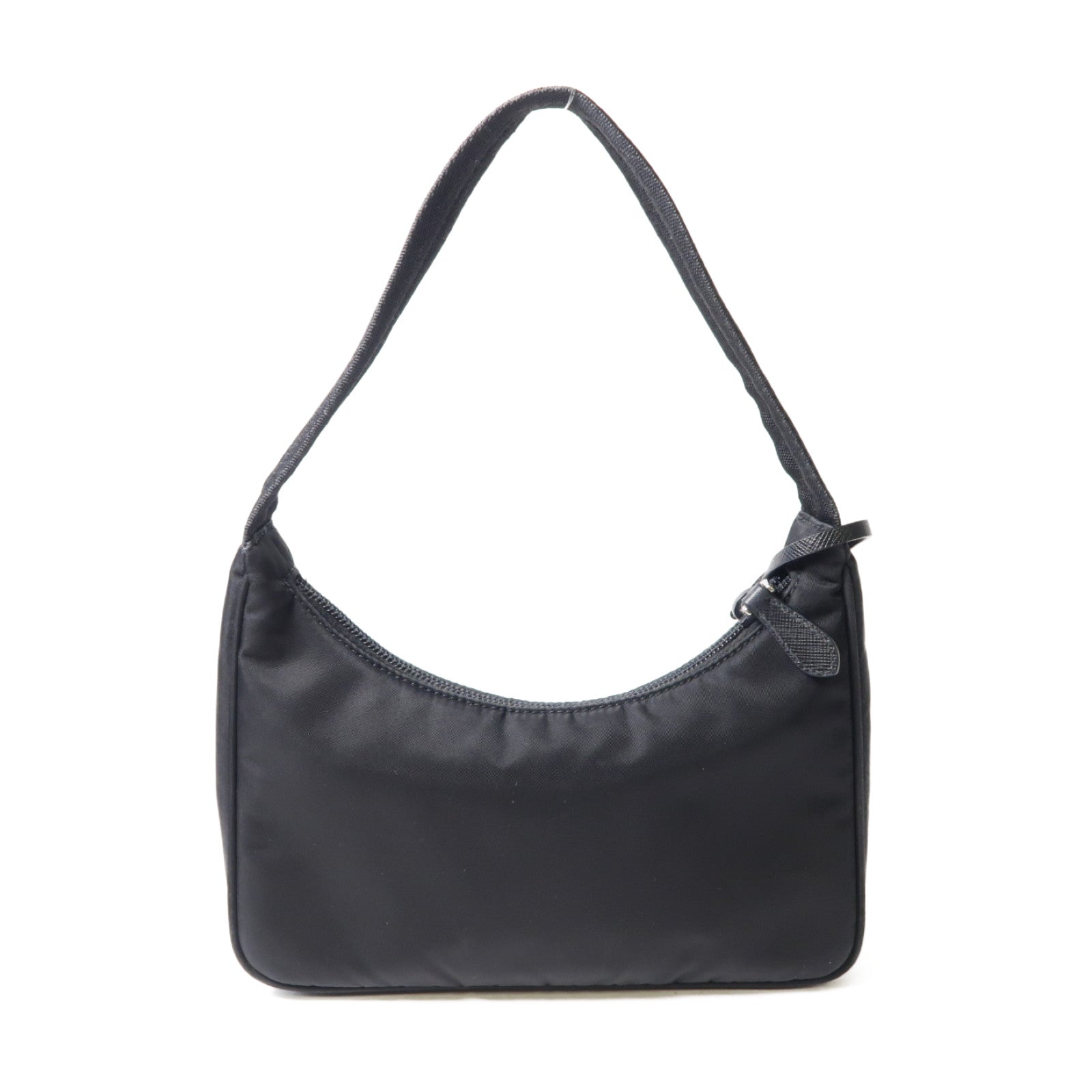 PRADA 尼龍Shoulder Bag銀扣肩背袋黑色