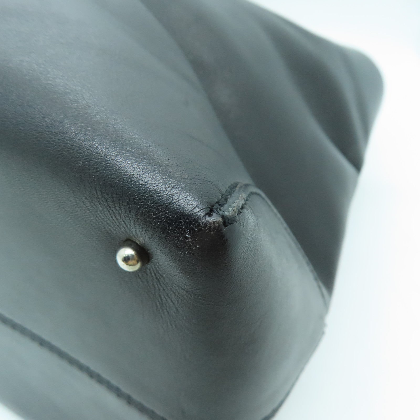 TOD’S 【激減優惠】牛皮皮革Shoulder Bag銀扣肩背袋黑色