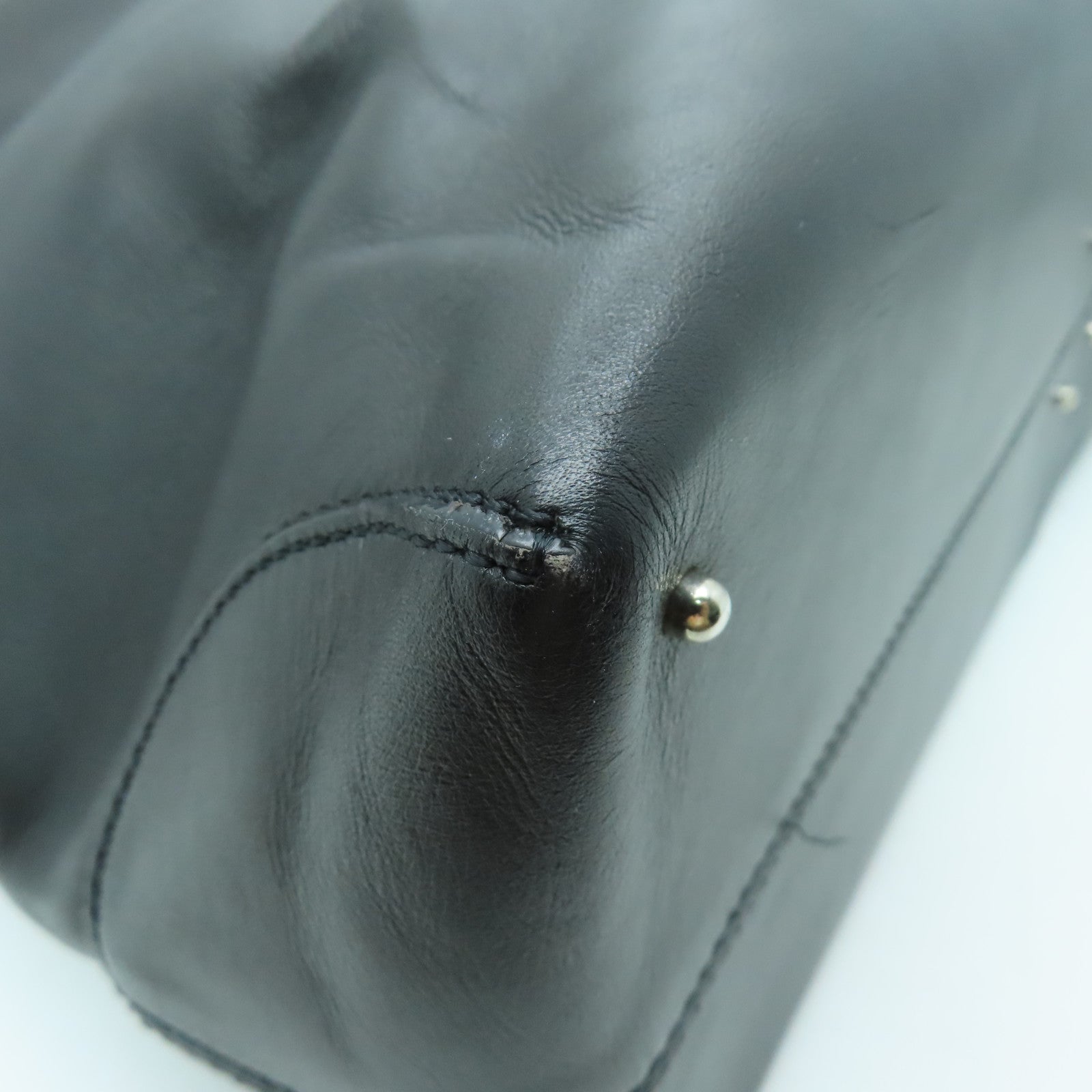 TOD’S 【激減優惠】牛皮皮革Shoulder Bag銀扣肩背袋黑色