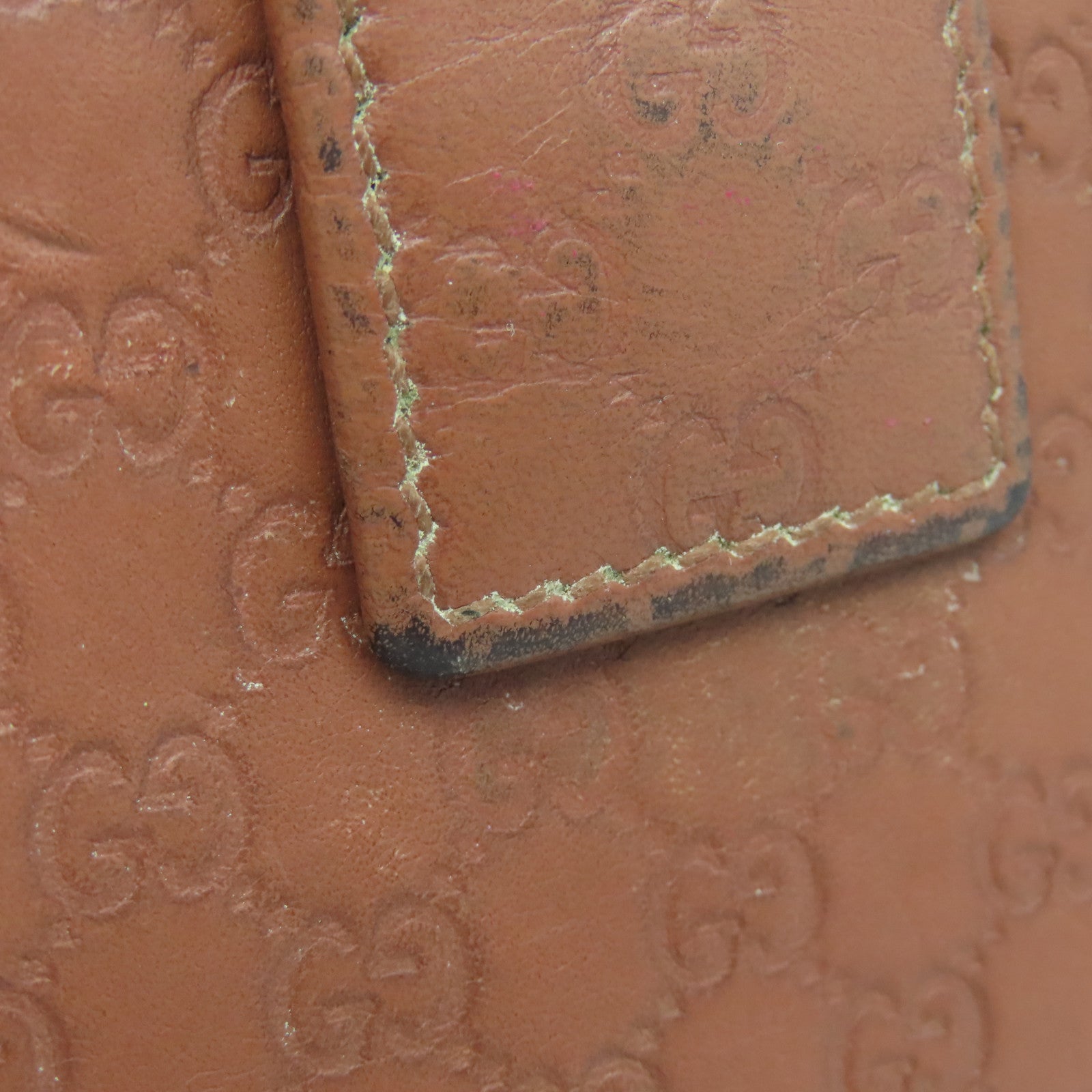GUCCI 牛皮皮革Long Wallet金扣长钱包啡色
