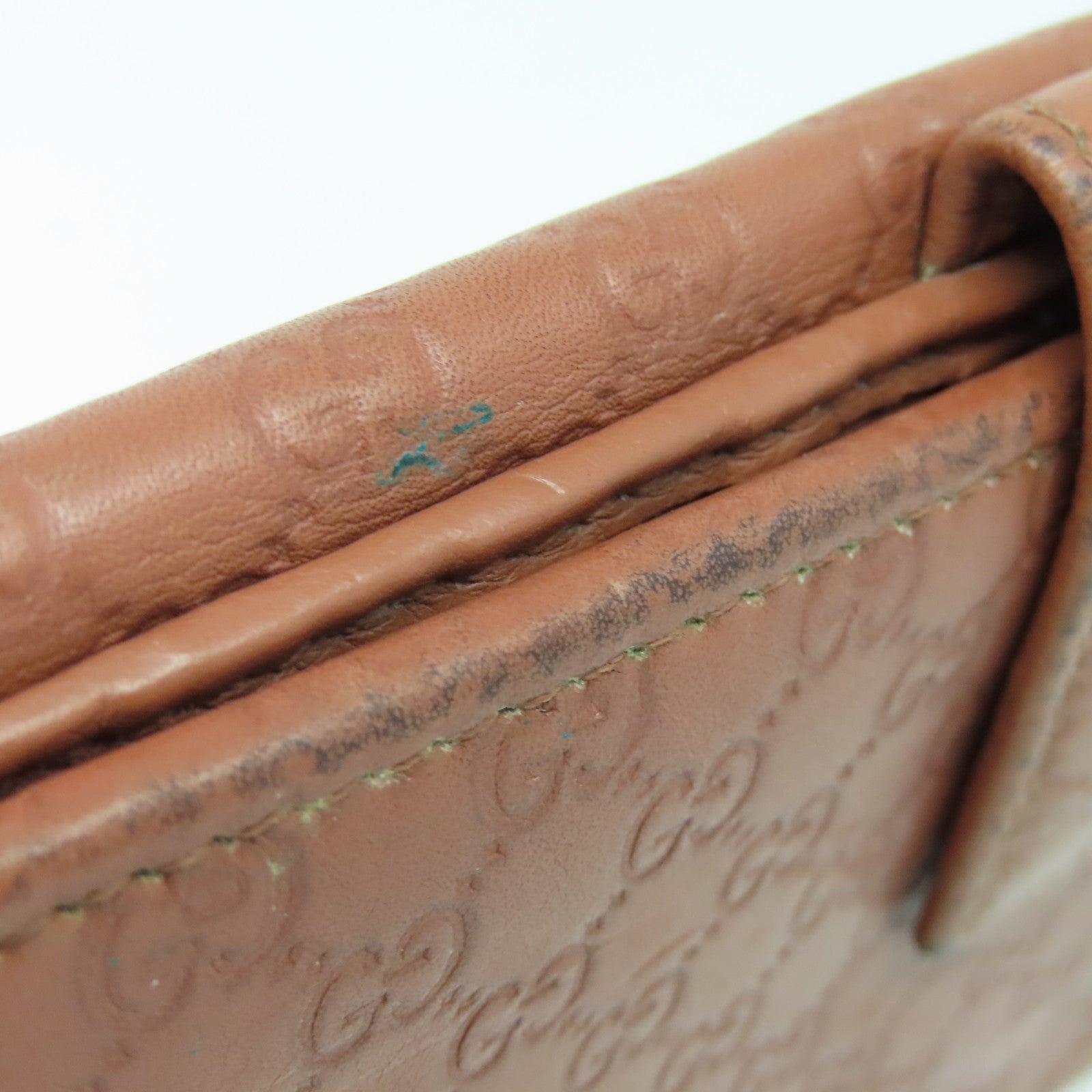 GUCCI 牛皮皮革Long Wallet金扣长钱包啡色