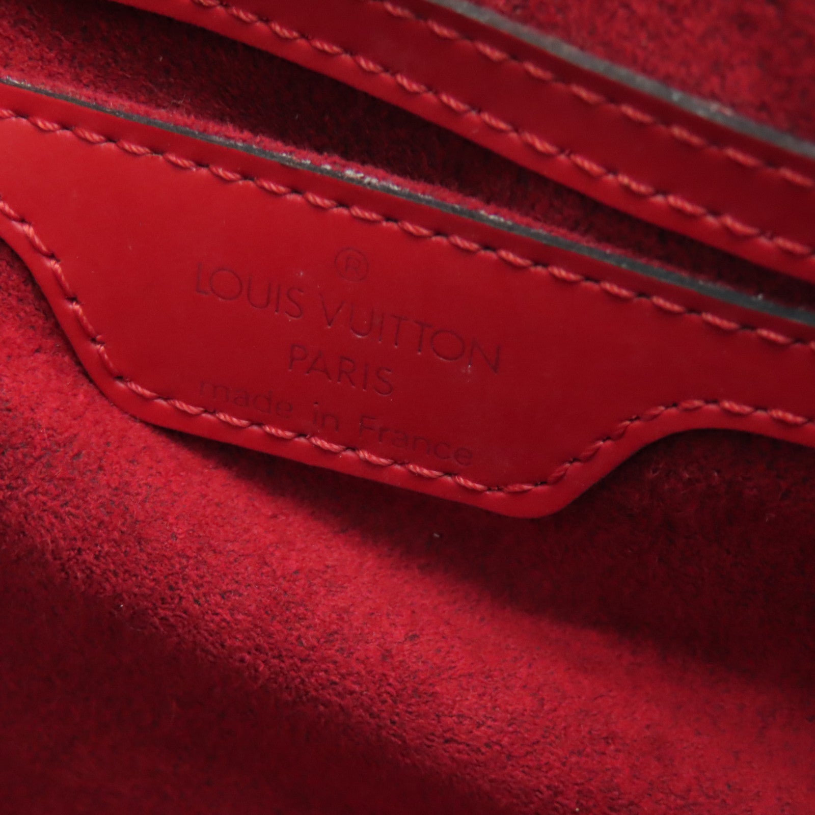 LOUIS VUITTON 【激減優惠】Epi Soufflot金扣手挽袋紅色