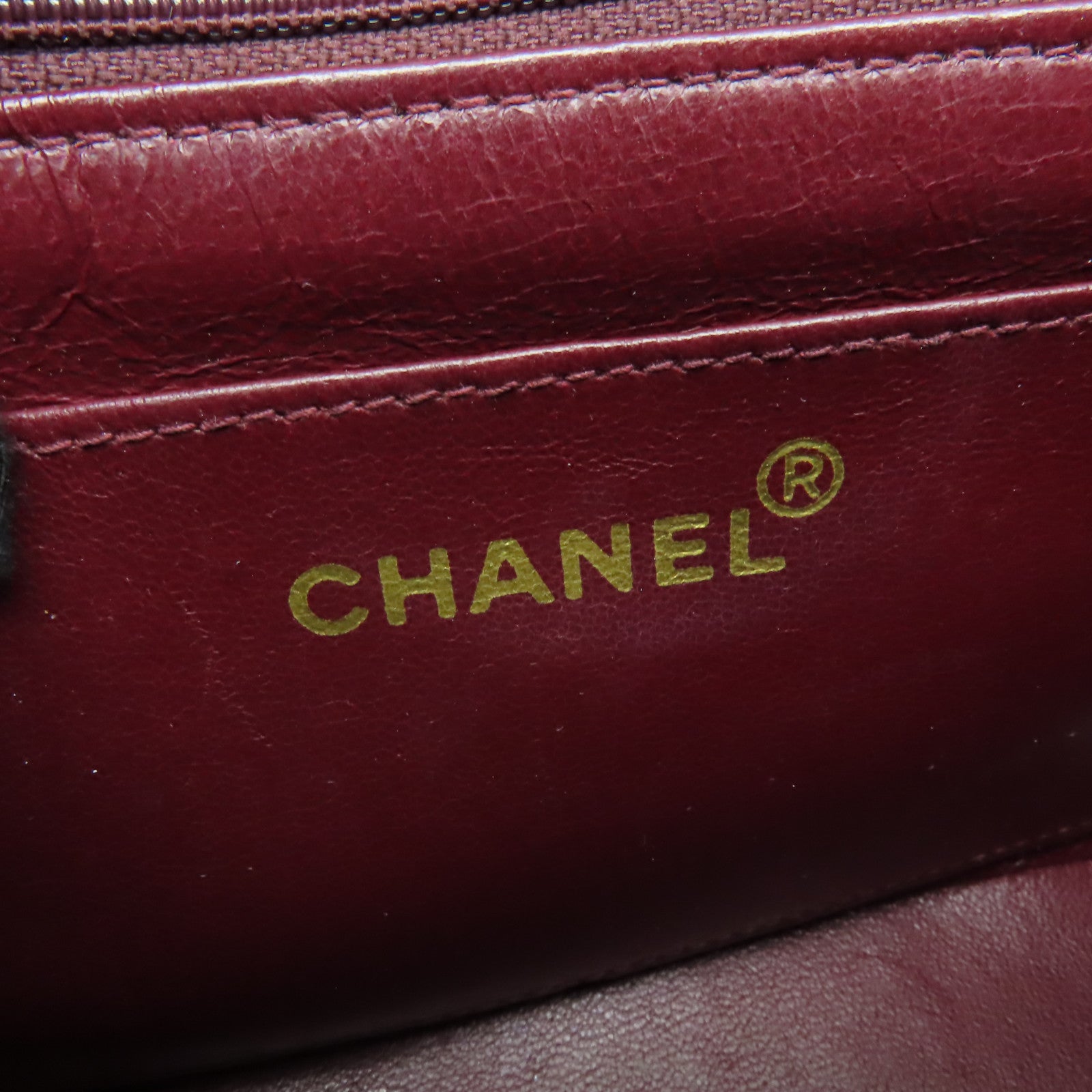 CHANEL 菱格牛皮皮革Matelasse Chain Shoulder金扣鏈帶肩背袋啡色