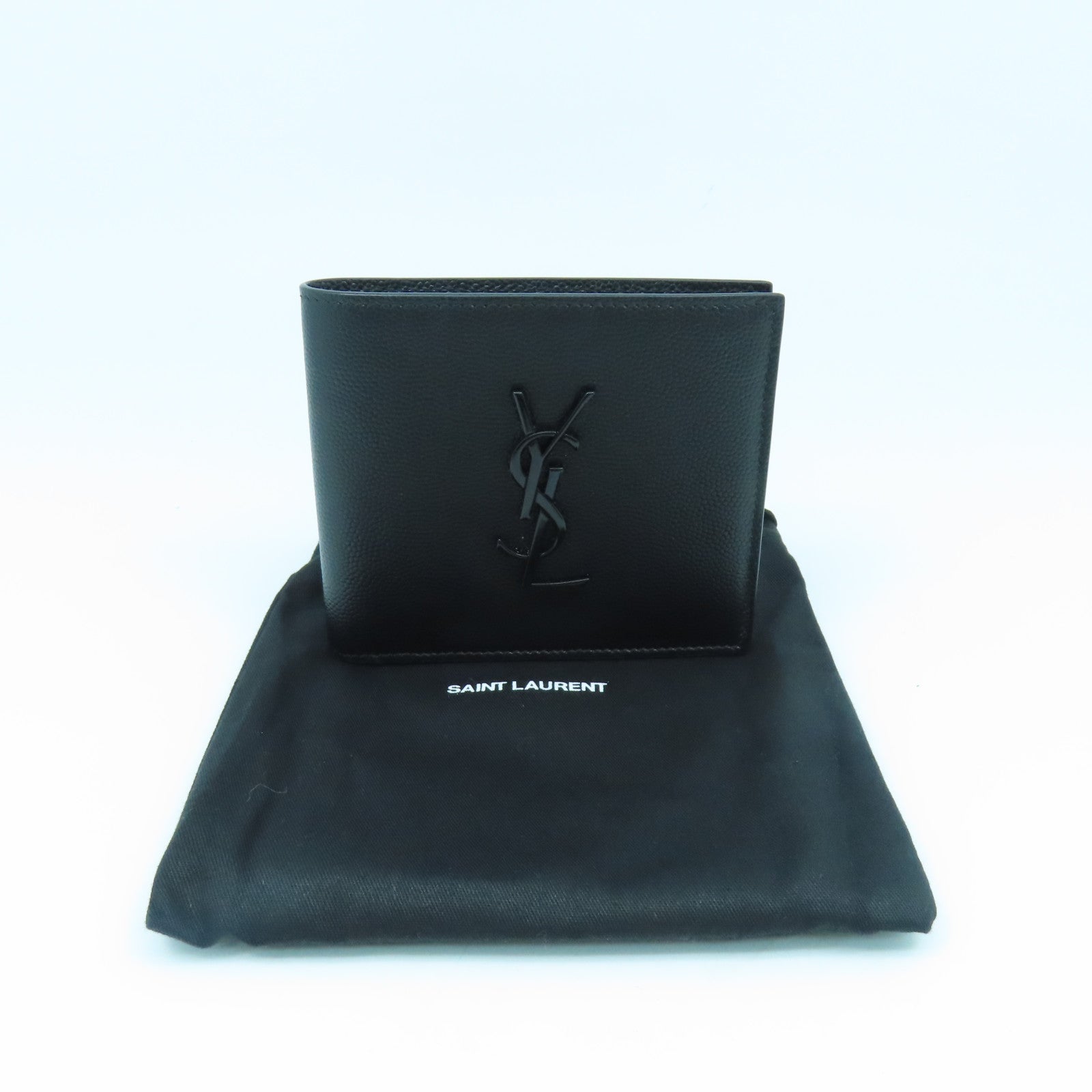 SAINT LAURENT 牛皮皮革Wallet钱包黑色