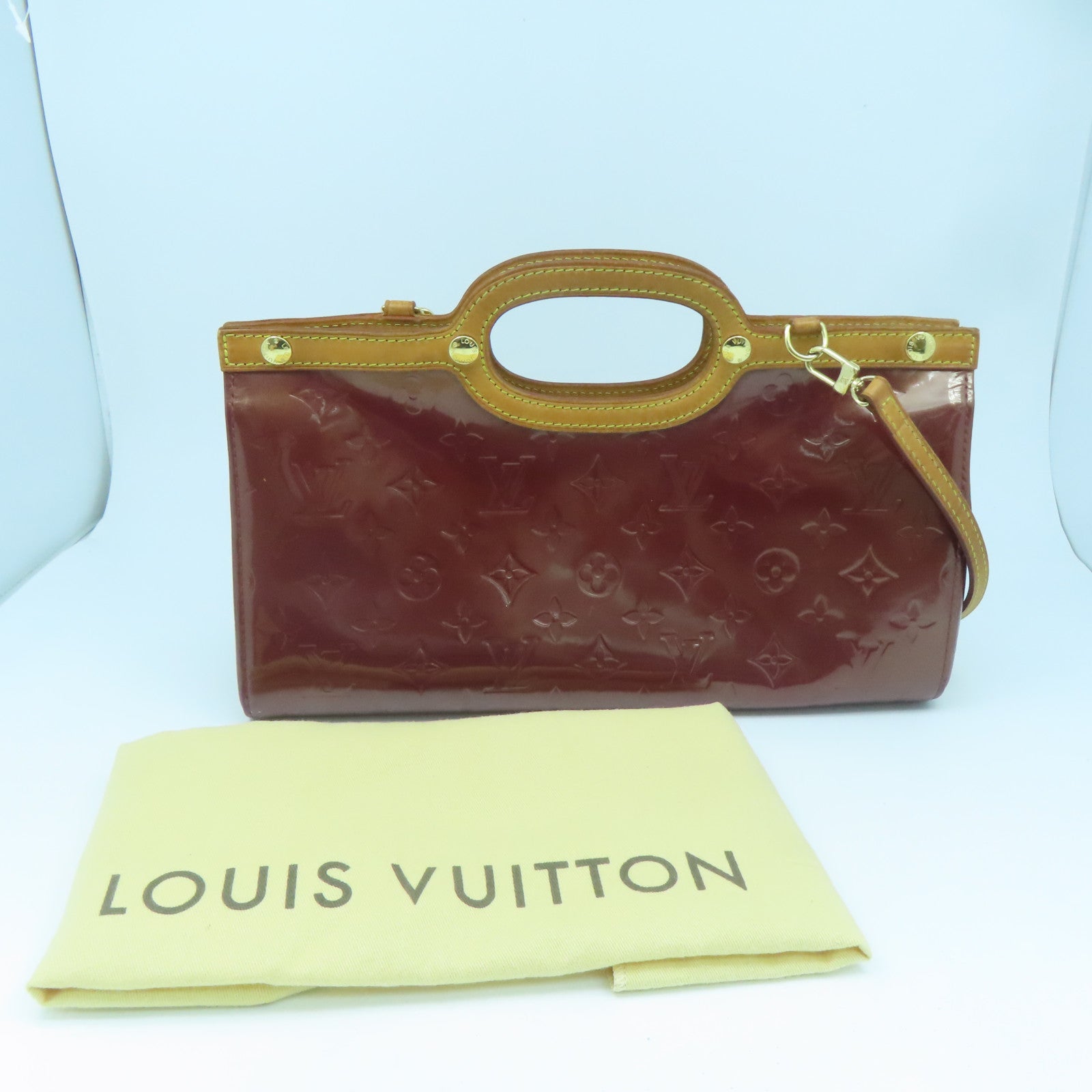 LOUIS VUITTON Monogram Vernis Roxbury Drive Mono-Vernis金扣手挽肩背兩用袋啡色
