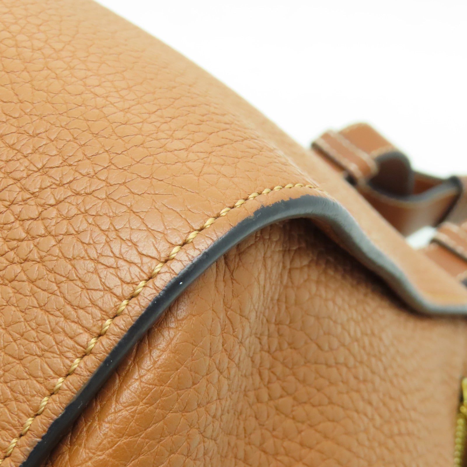 LOEWE 牛皮皮革Hammock金扣手挽肩背兩用袋棕色