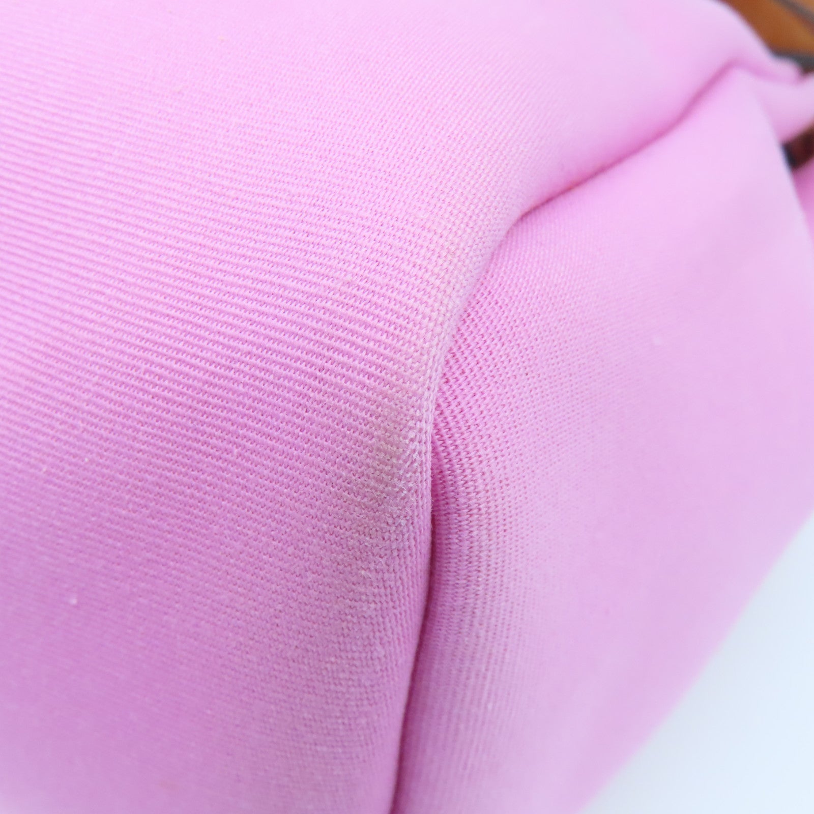 HERMES 帆布Herbag PM银扣手挽肩背两用袋Pink粉红色