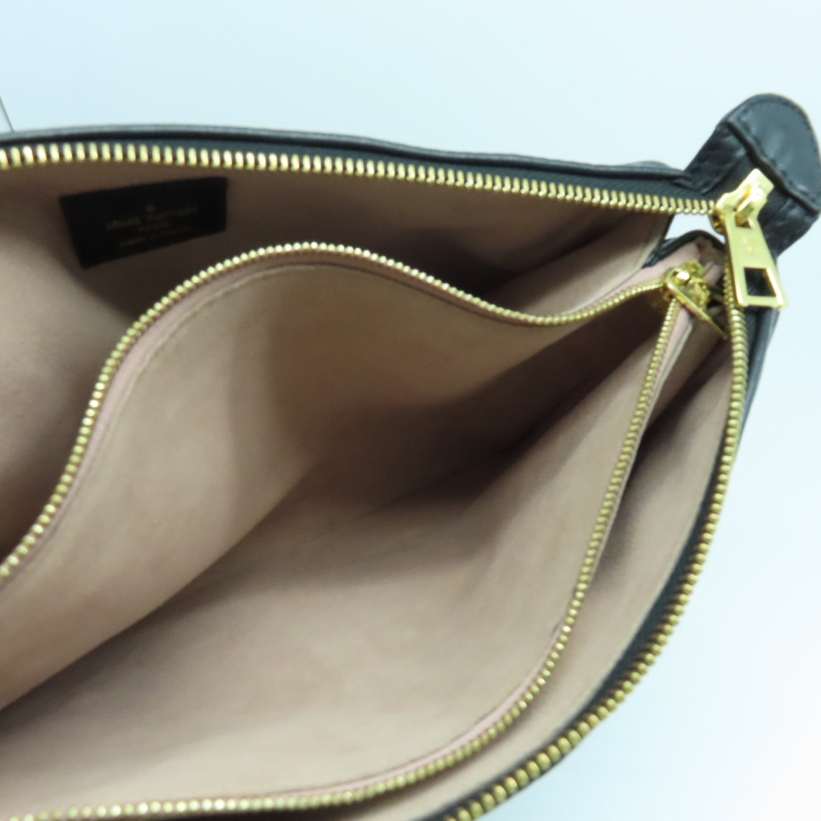 LOUIS VUITTON Sheepskin Leather Coussin Pm Gold Buckle Shoulder Bag Black