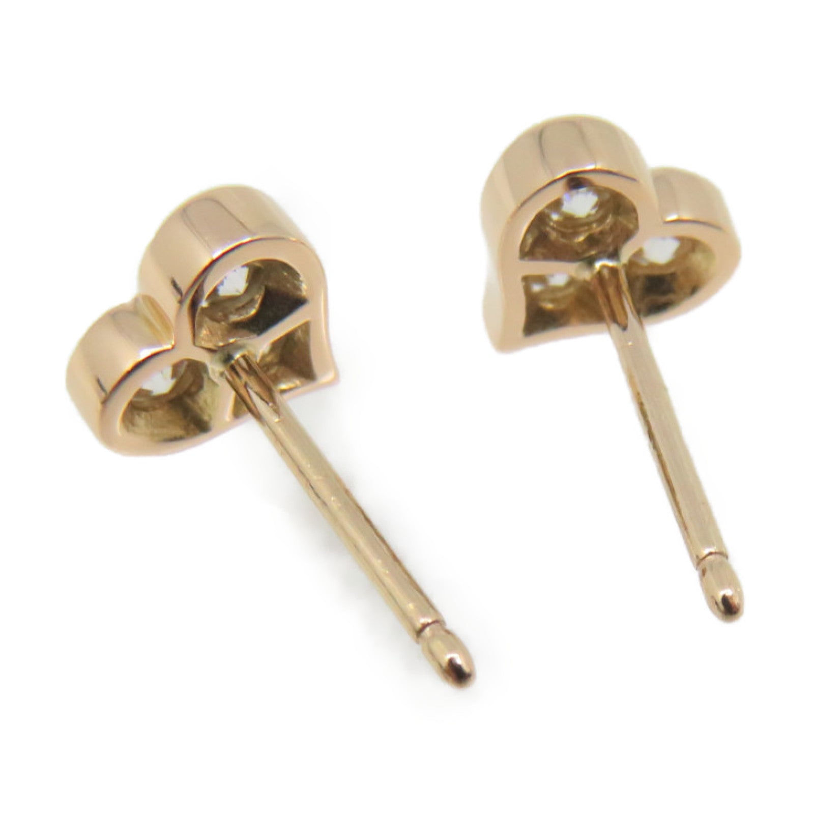 TIFFANY&amp;CO 18K Rose Gold/Diamond Sentimental Heart Diamond Earrings