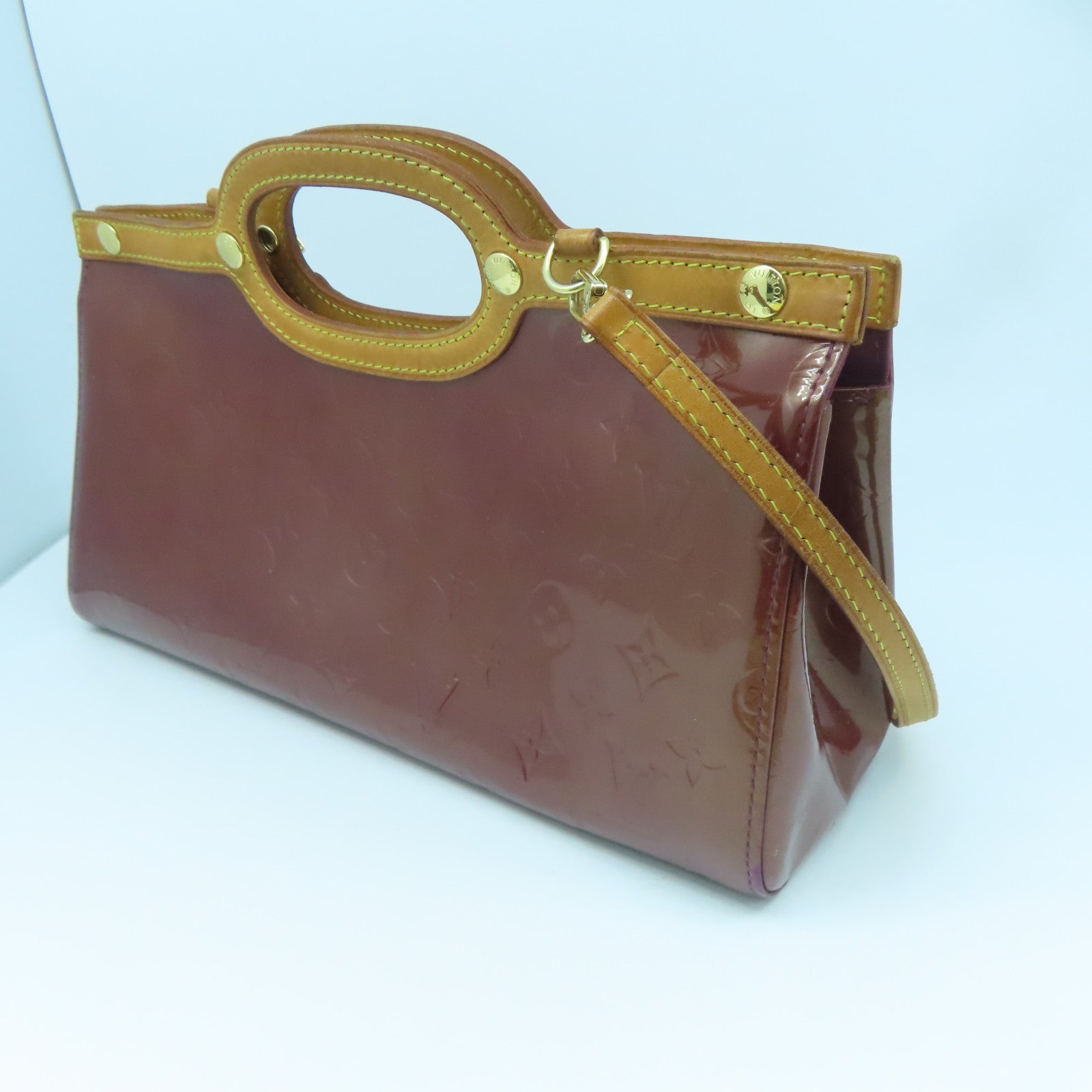 LOUIS VUITTON Monogram Vernis Roxbury Drive Mono-Vernis金扣手挽肩背兩用袋啡色
