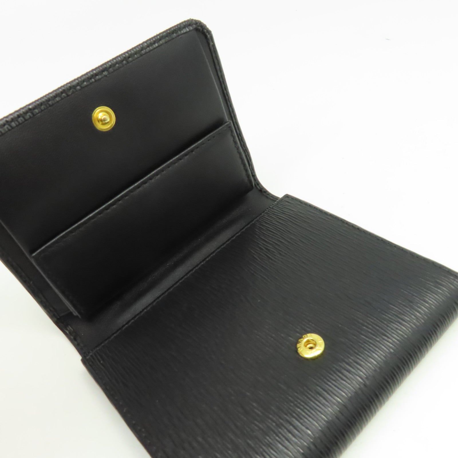 PRADA 牛皮皮革Short Wallet短錢包黑色