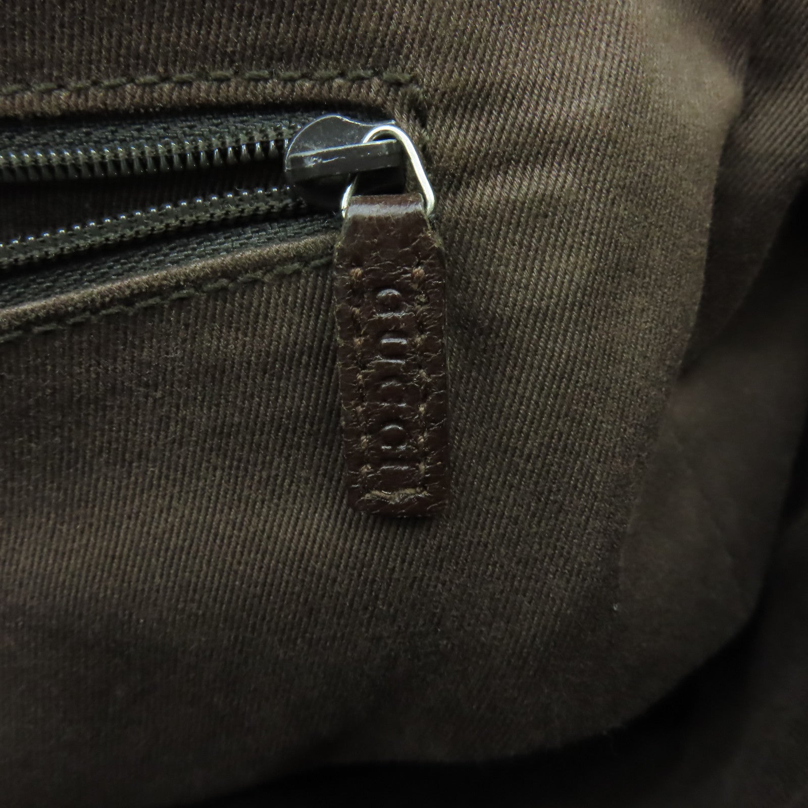GUCCI 帆布Tote Bag銀扣手挽袋啡色