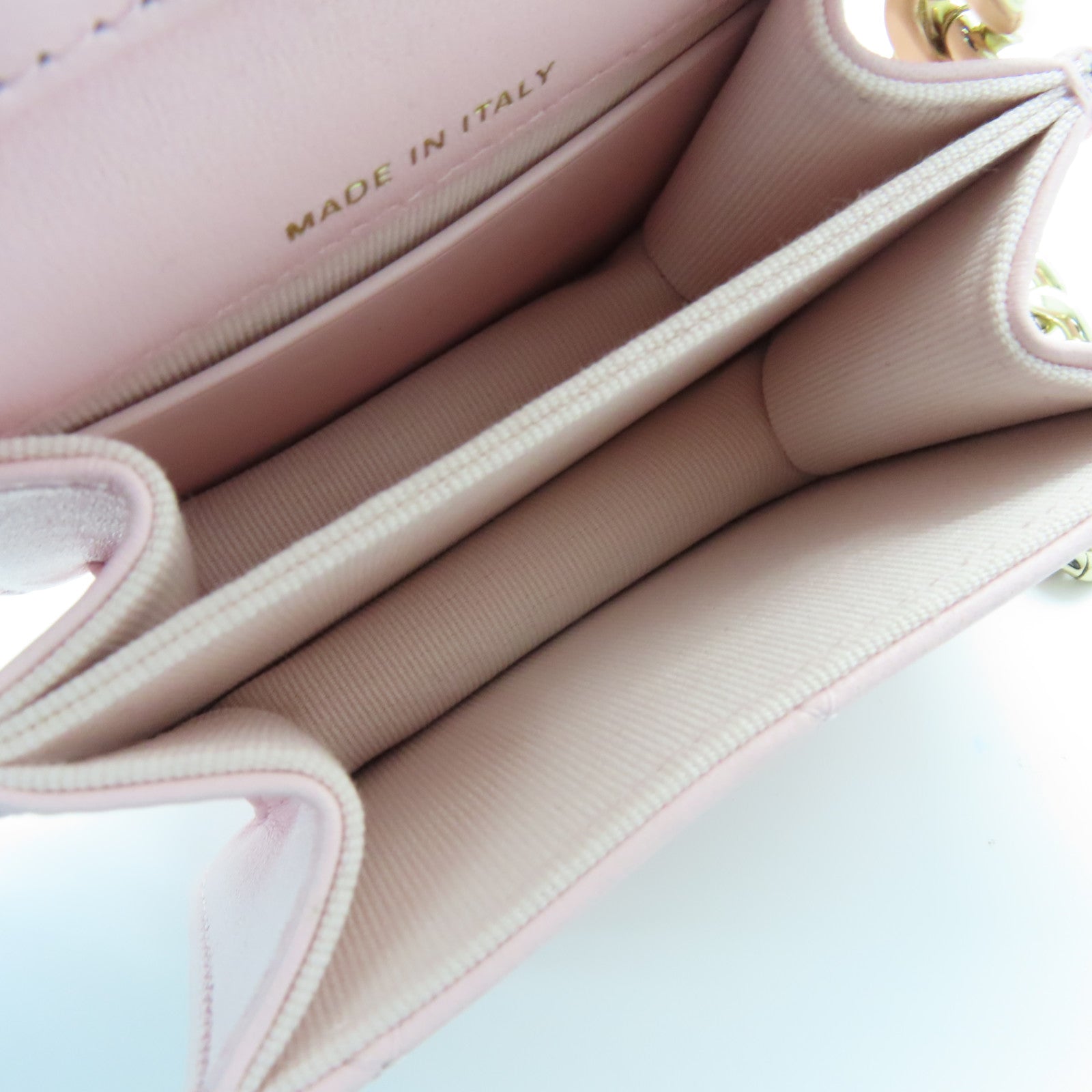 CHANEL 菱格羊皮皮革Chain Shoulder Bag金扣链带肩背袋粉红色
