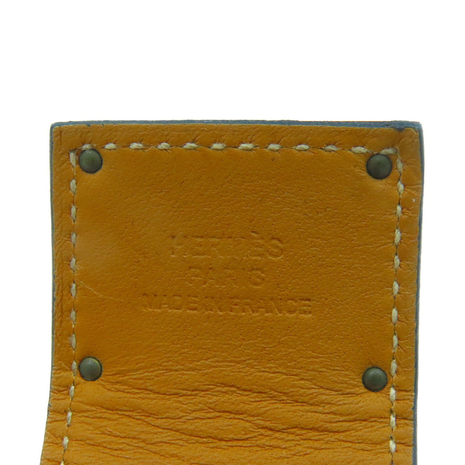 HERMES Swift皮革Kelly Dog Bracelet金扣手鐲黑色