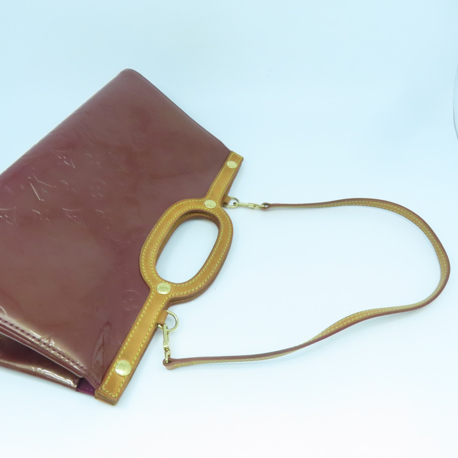 LOUIS VUITTON Monogram Vernis Roxbury Drive Mono-Vernis金扣手挽肩背兩用袋啡色