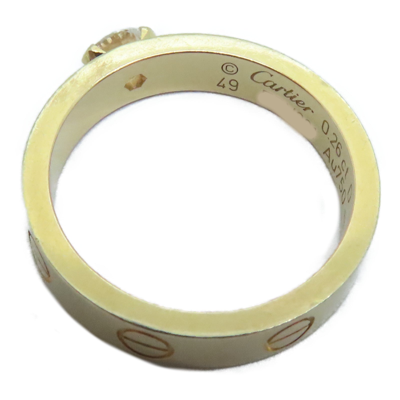 CARTIER 18K Gold Diamond Diamond Love Ring Ring Cartier#49/US#5