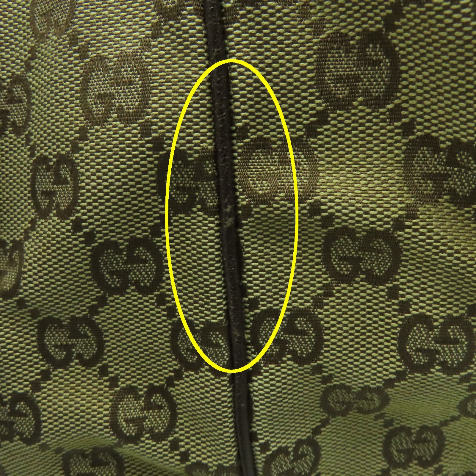 GUCCI 帆布Tote Bag銀扣手挽袋啡色