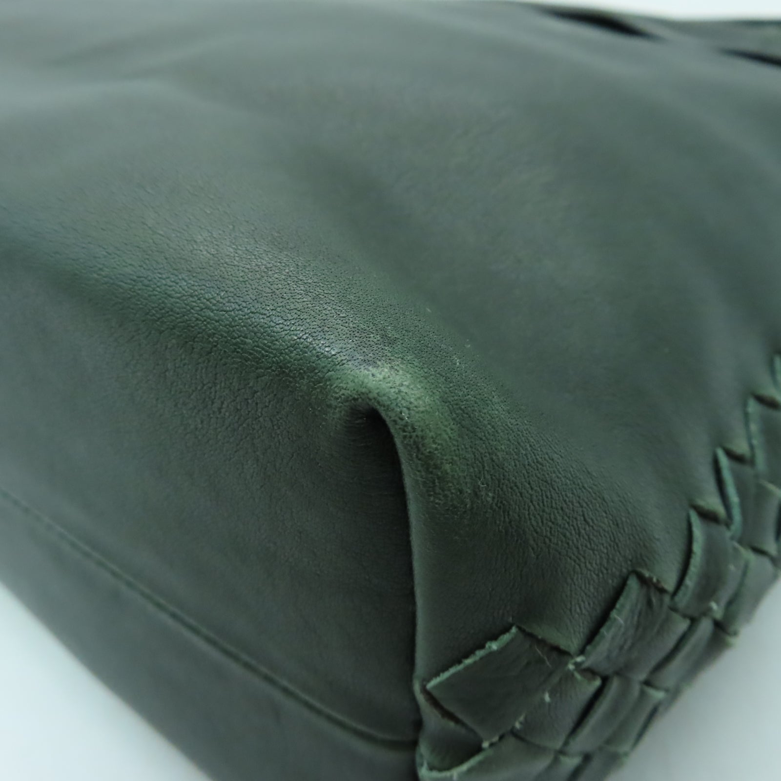 BOTTEGA VENETA 牛皮皮革Shoulder Bag銀扣肩背袋綠色