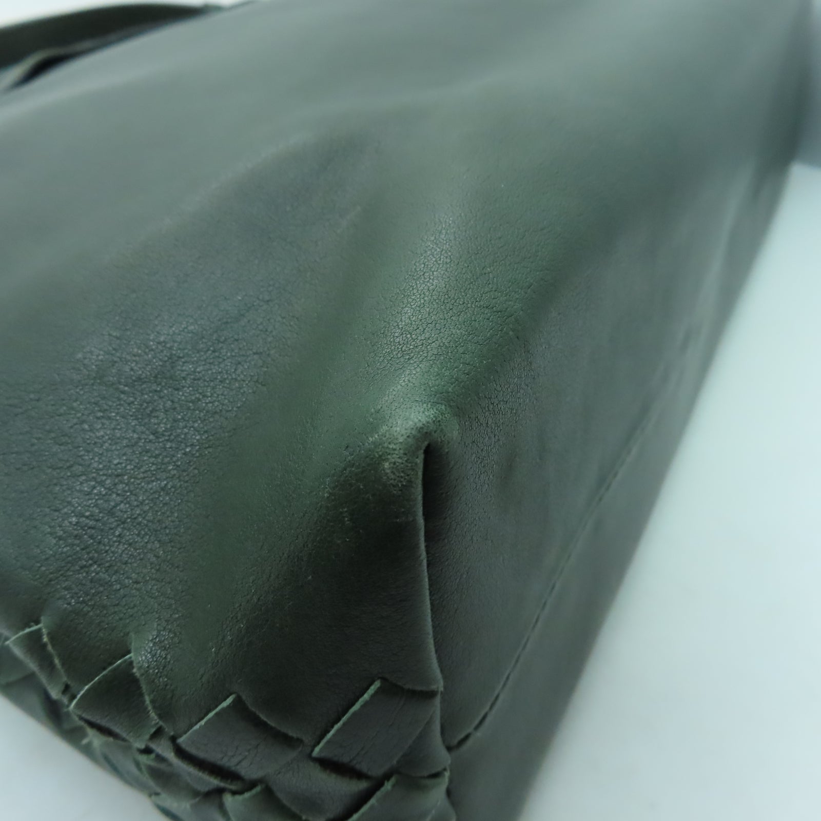 BOTTEGA VENETA 牛皮皮革Shoulder Bag銀扣肩背袋綠色