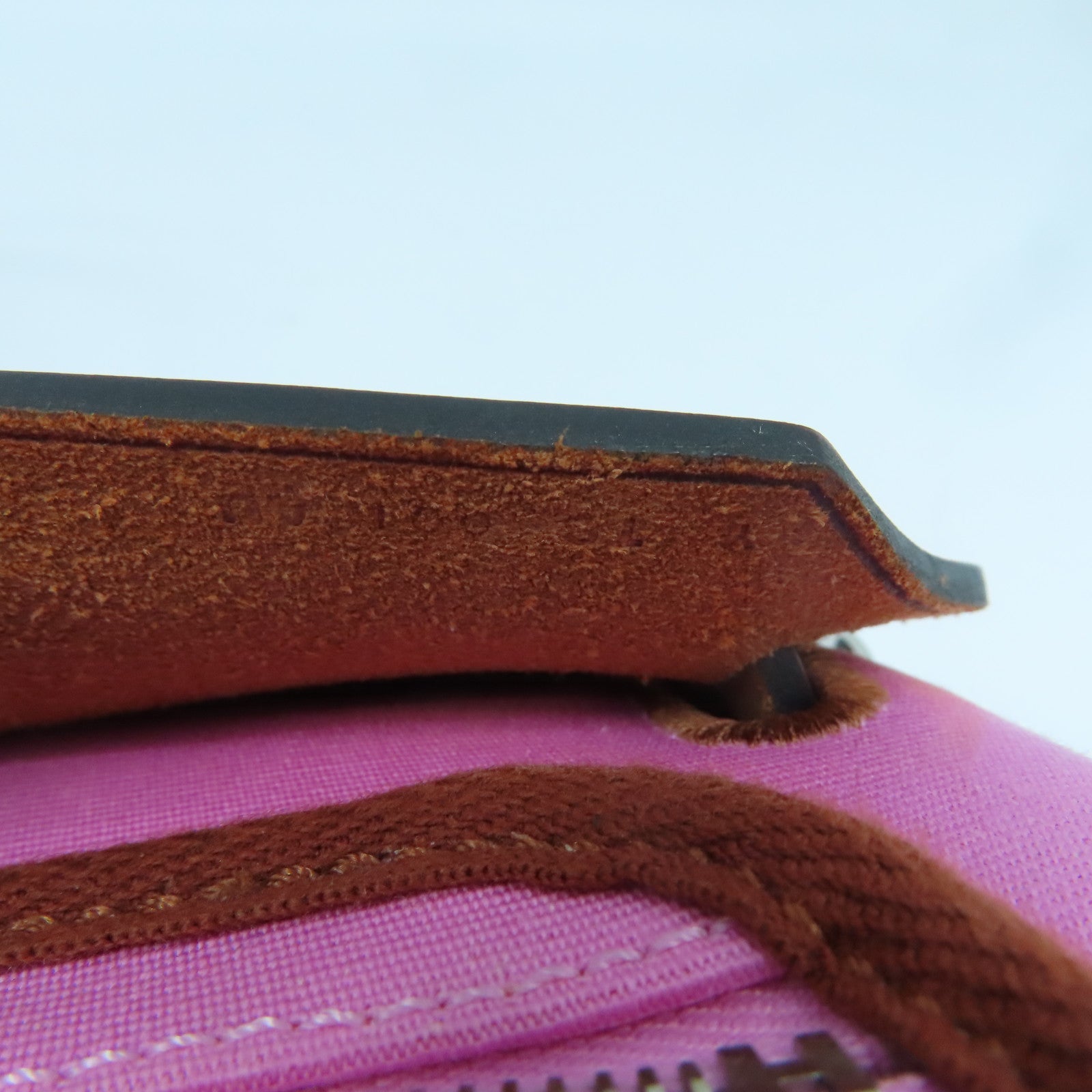 HERMES 帆布Herbag PM银扣手挽肩背两用袋Pink粉红色