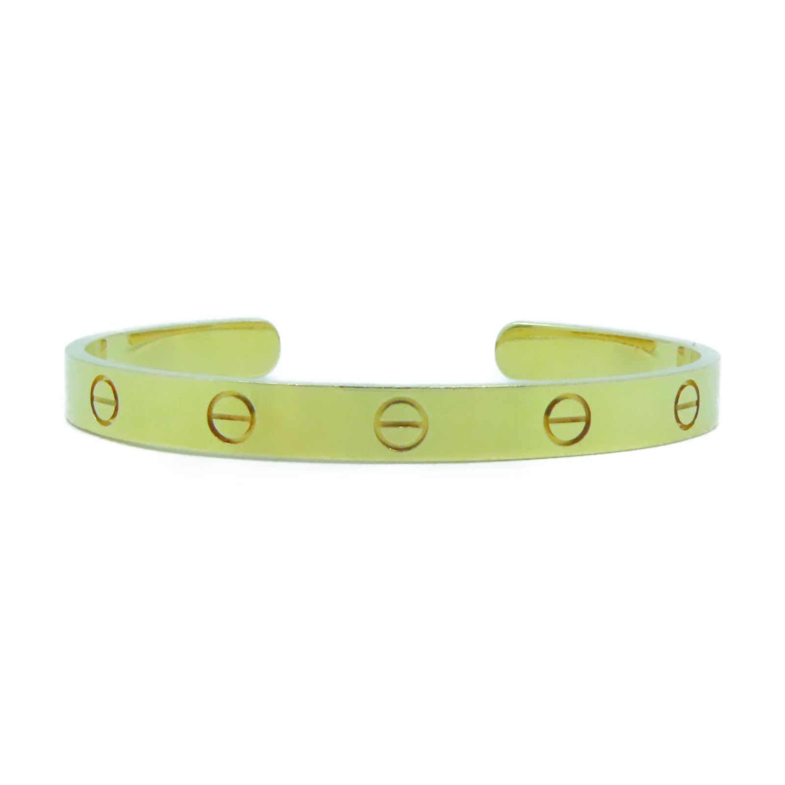 CARTIER 18K黃金Love Blaceret手鐲金色Cartier#17