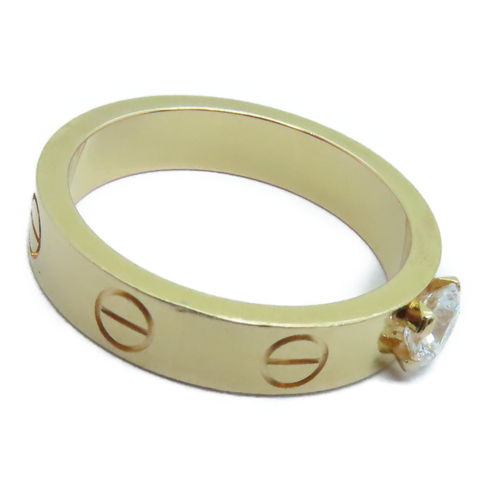 CARTIER 18K Gold Diamond Diamond Love Ring Ring Cartier#49/US#5
