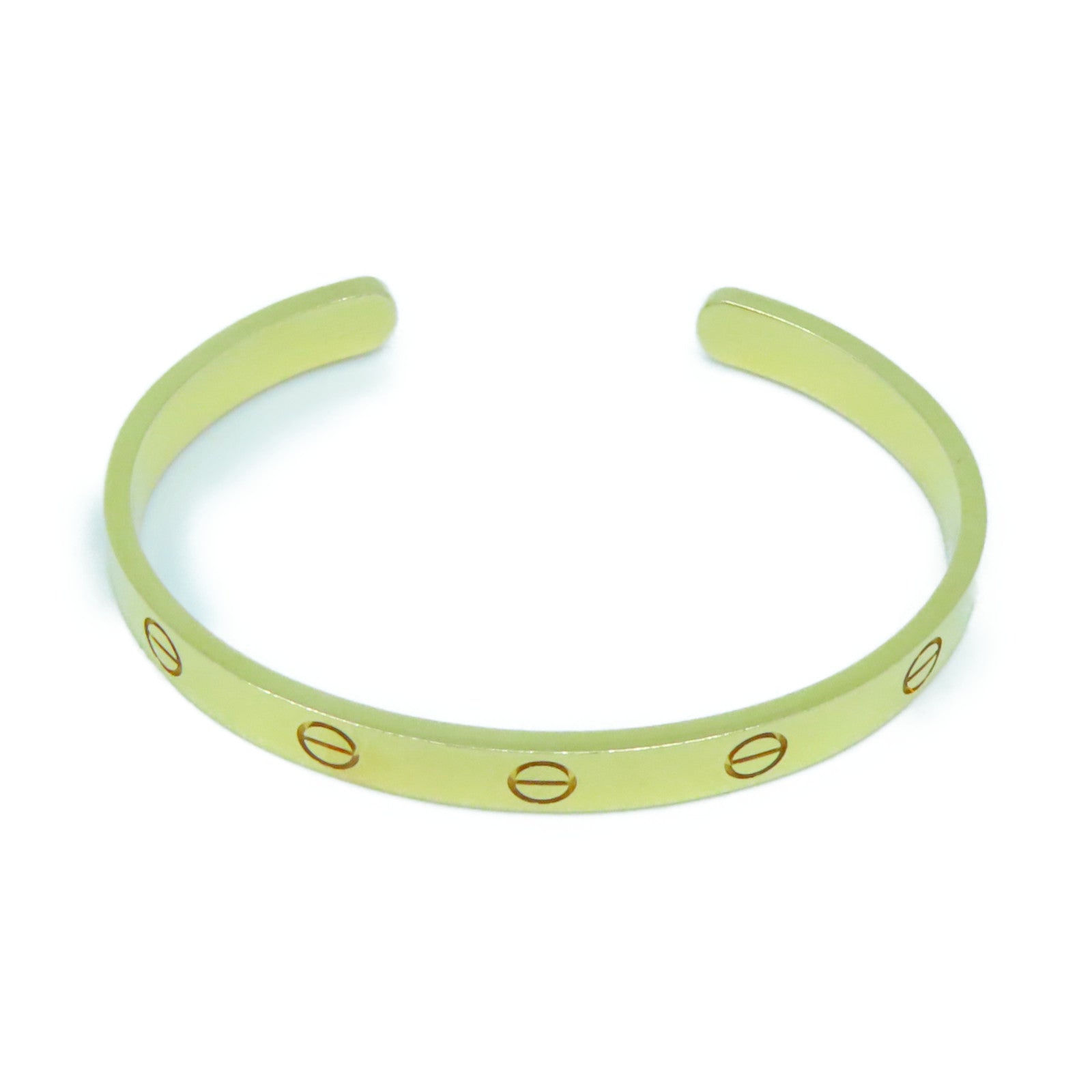 CARTIER 18K黃金Love Blaceret手鐲金色Cartier#17
