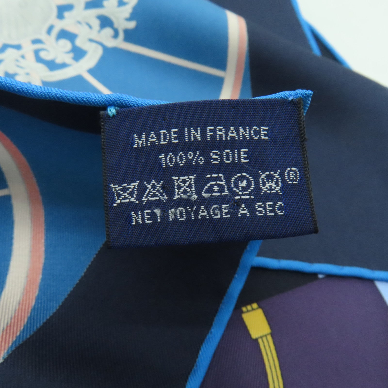 HERMES 絲質Scarf絲巾藍色/彩色