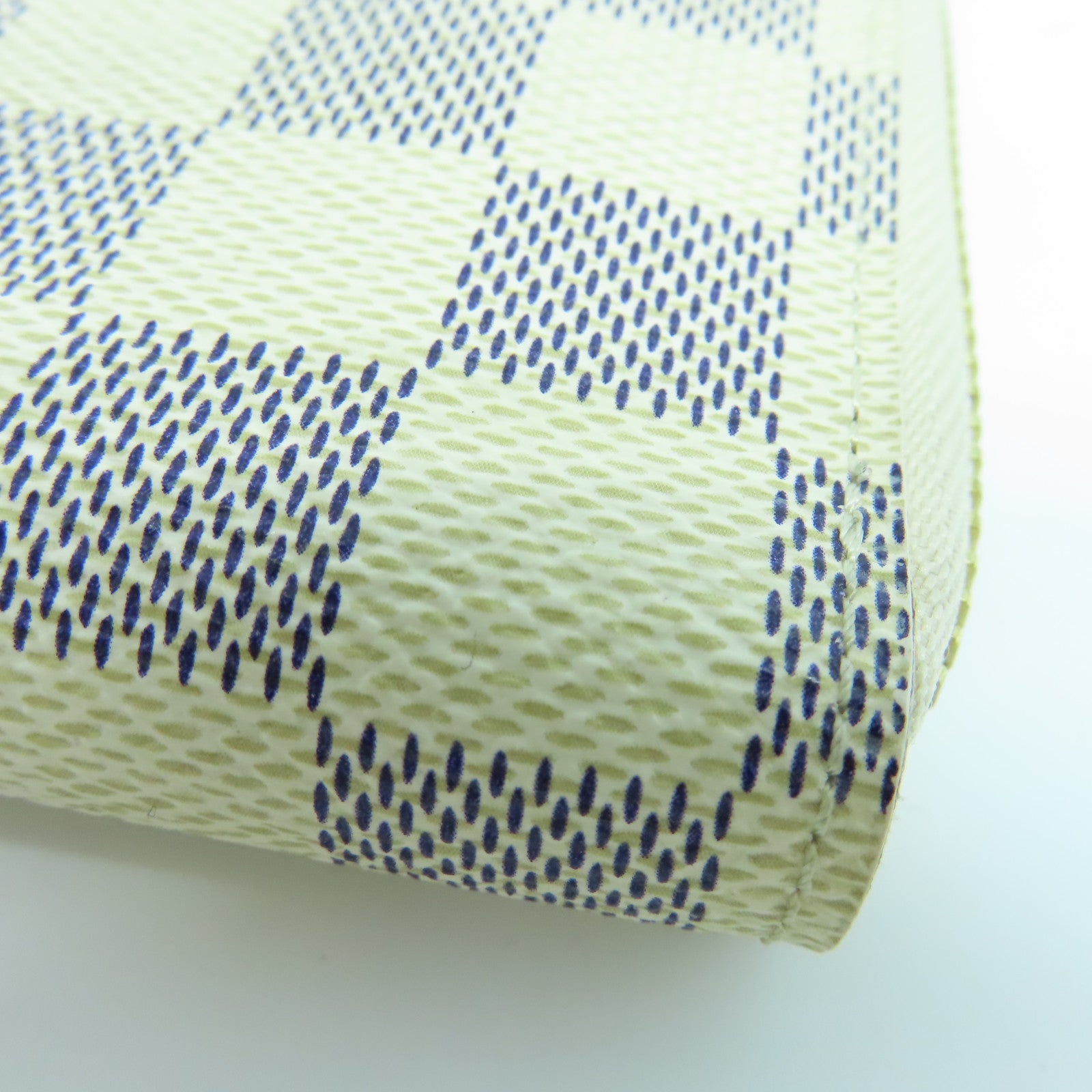 LOUIS VUITTON Damier Azur Long Wallet gold buckle long wallet beige