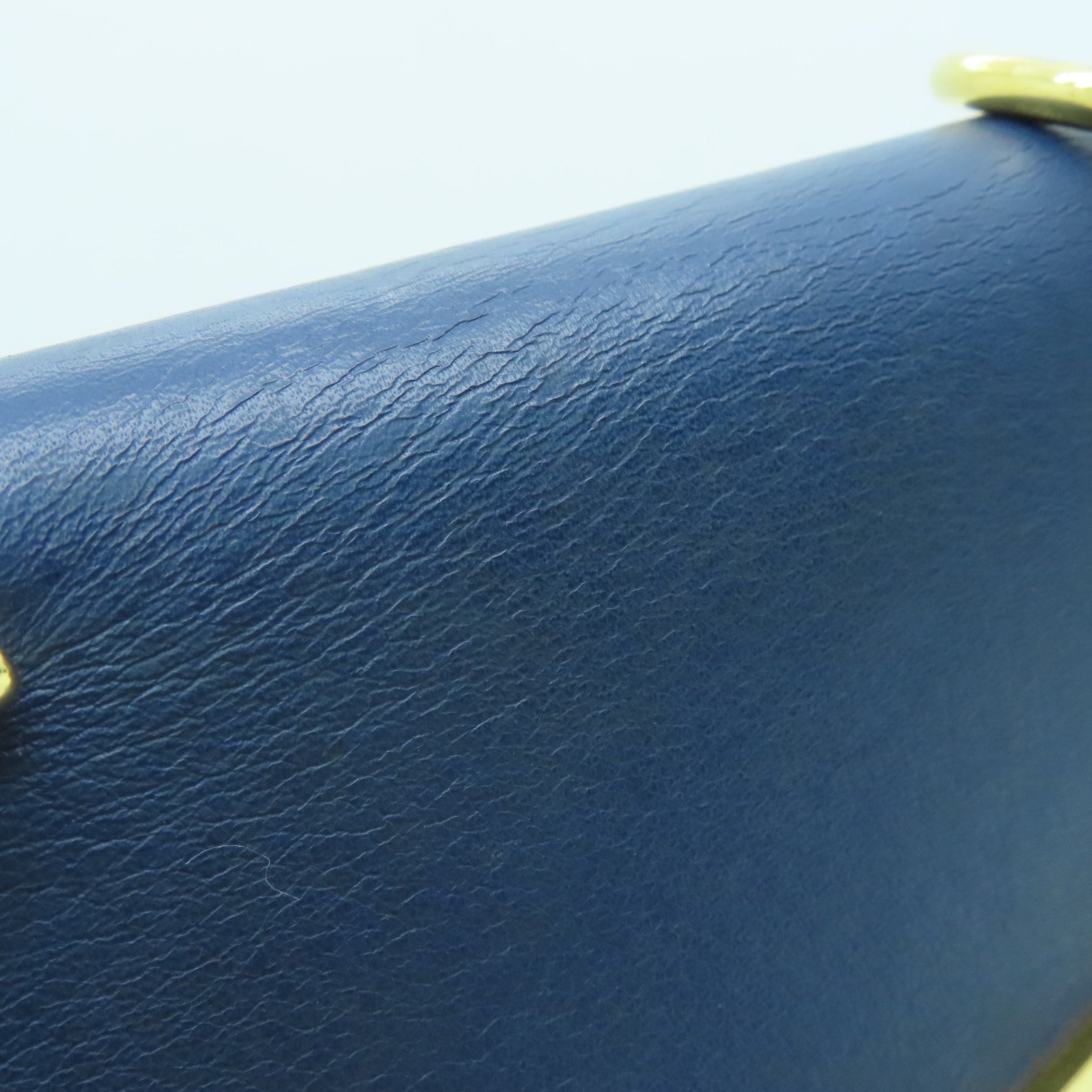 Chloe 牛皮皮革Chain Shoulder Bag金扣链带肩背袋蓝色