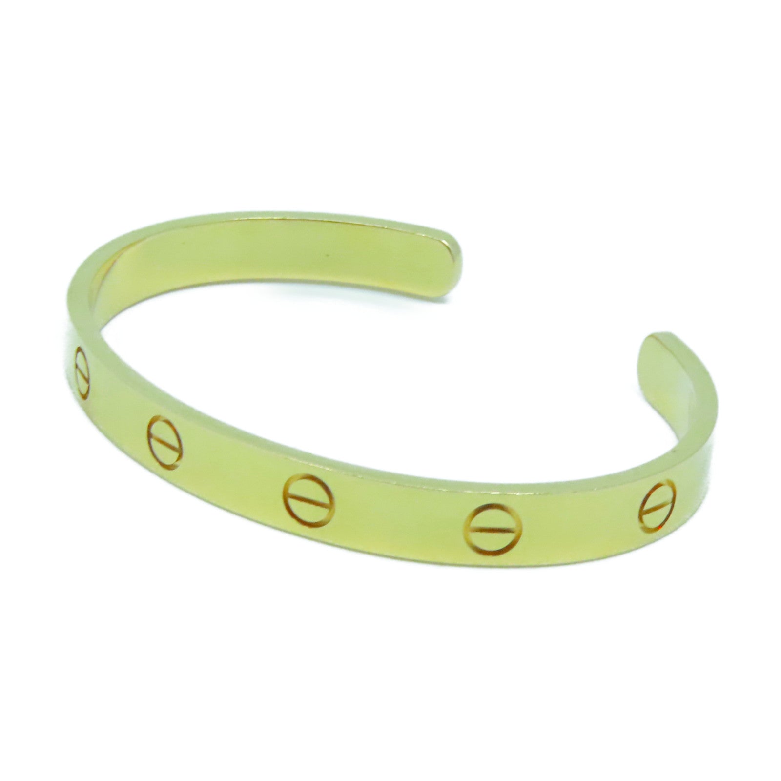 CARTIER 18K黃金Love Blaceret手鐲金色Cartier#17
