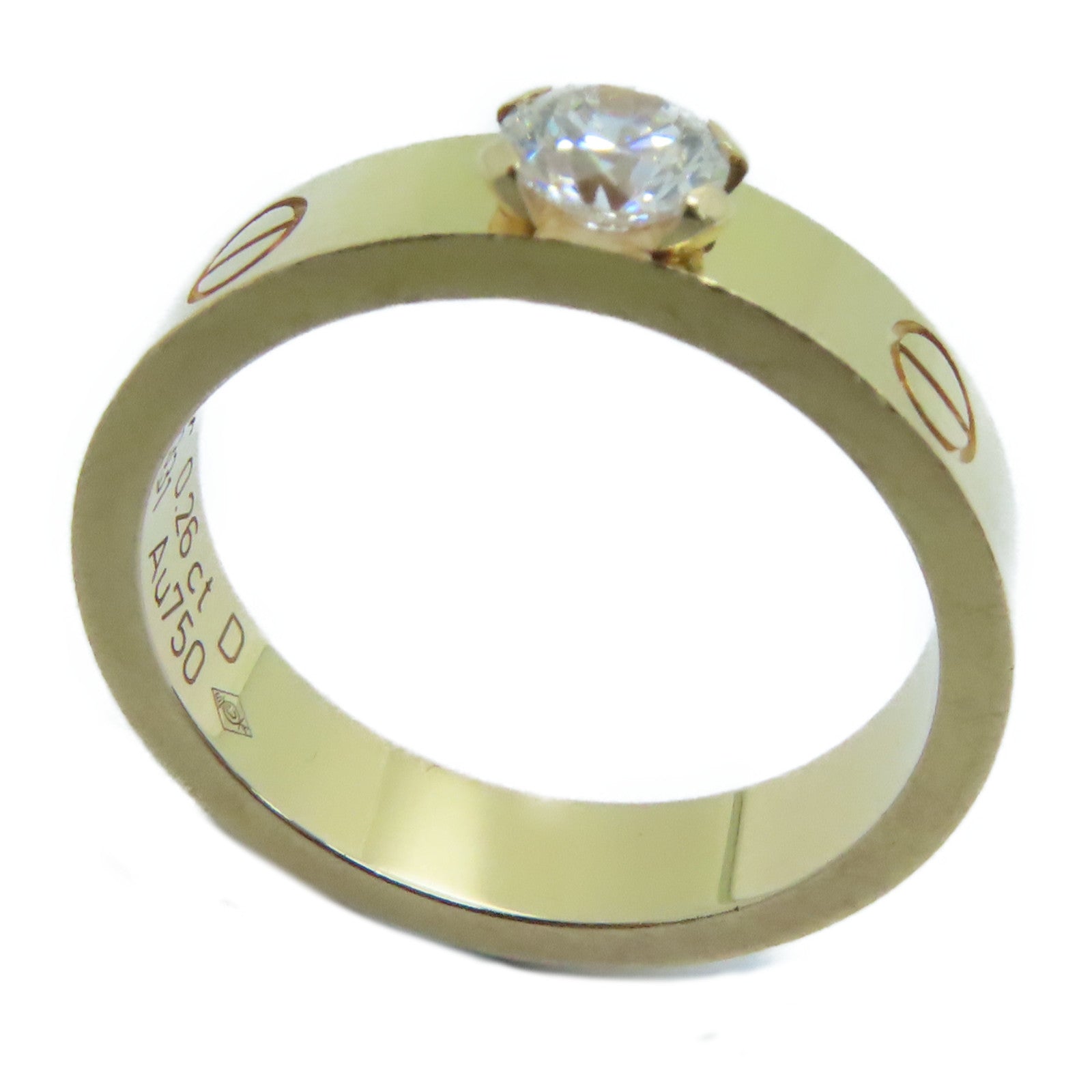 CARTIER 18K Gold Diamond Diamond Love Ring Ring Cartier#49/US#5