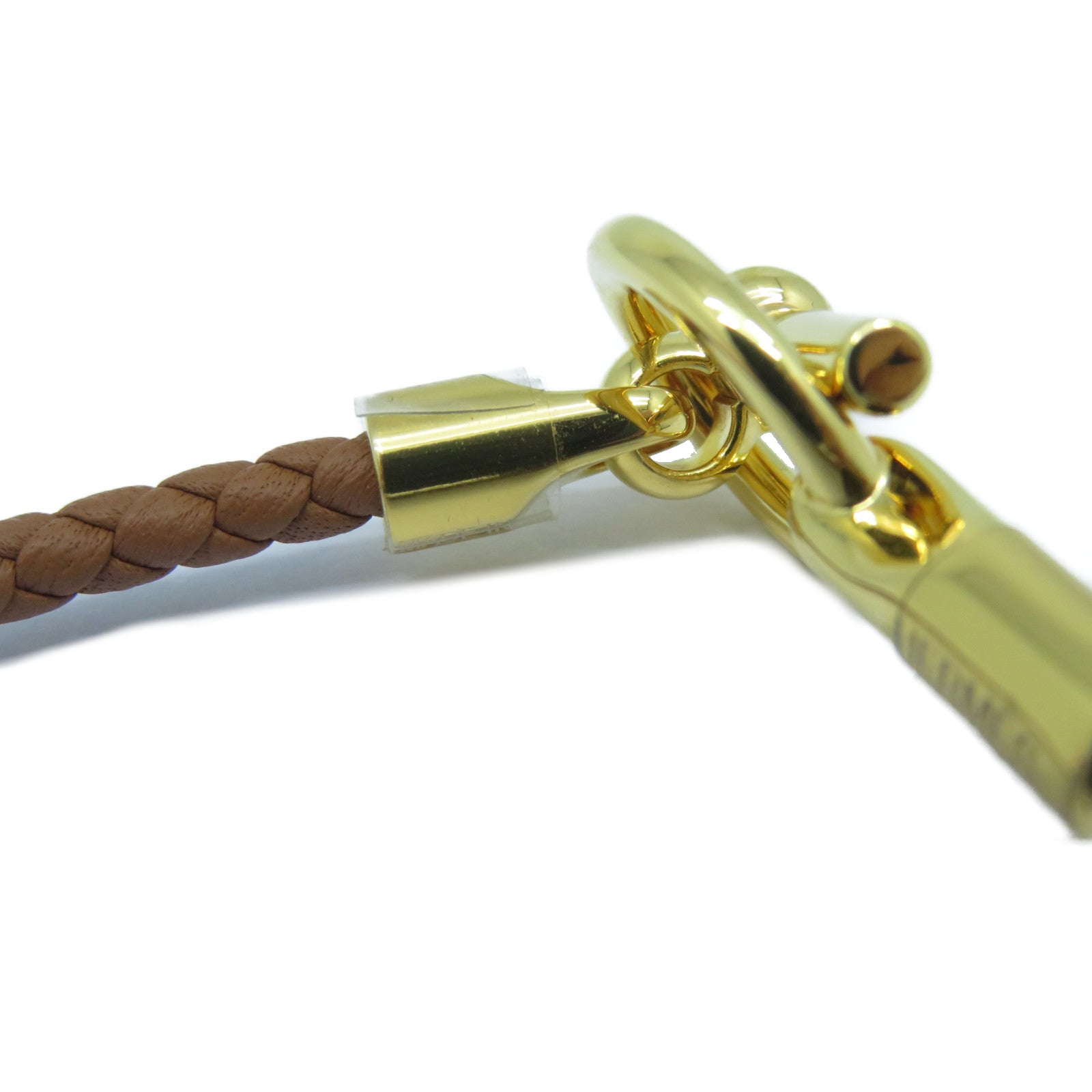 HERMES Swift皮革Glenan Bracelet金扣手鐲啡色
