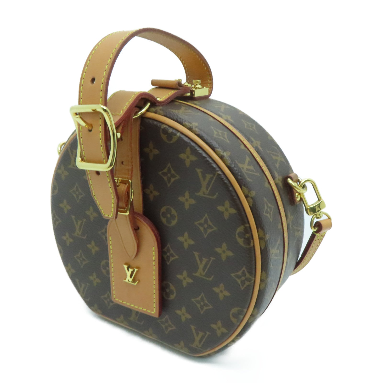LOUIS VUITTON 【激减优惠】Monogram Petite Boite Chapzau金扣手挽肩背两用袋啡色