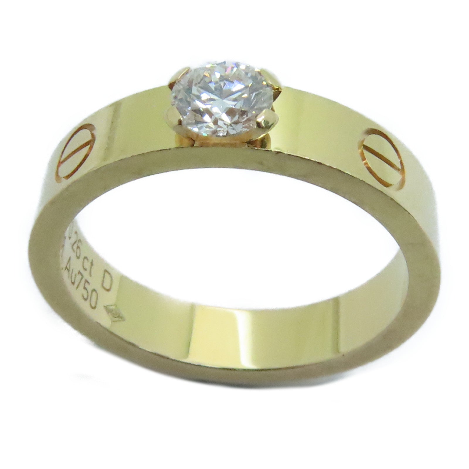 CARTIER 18K Gold Diamond Diamond Love Ring Ring Cartier#49/US#5