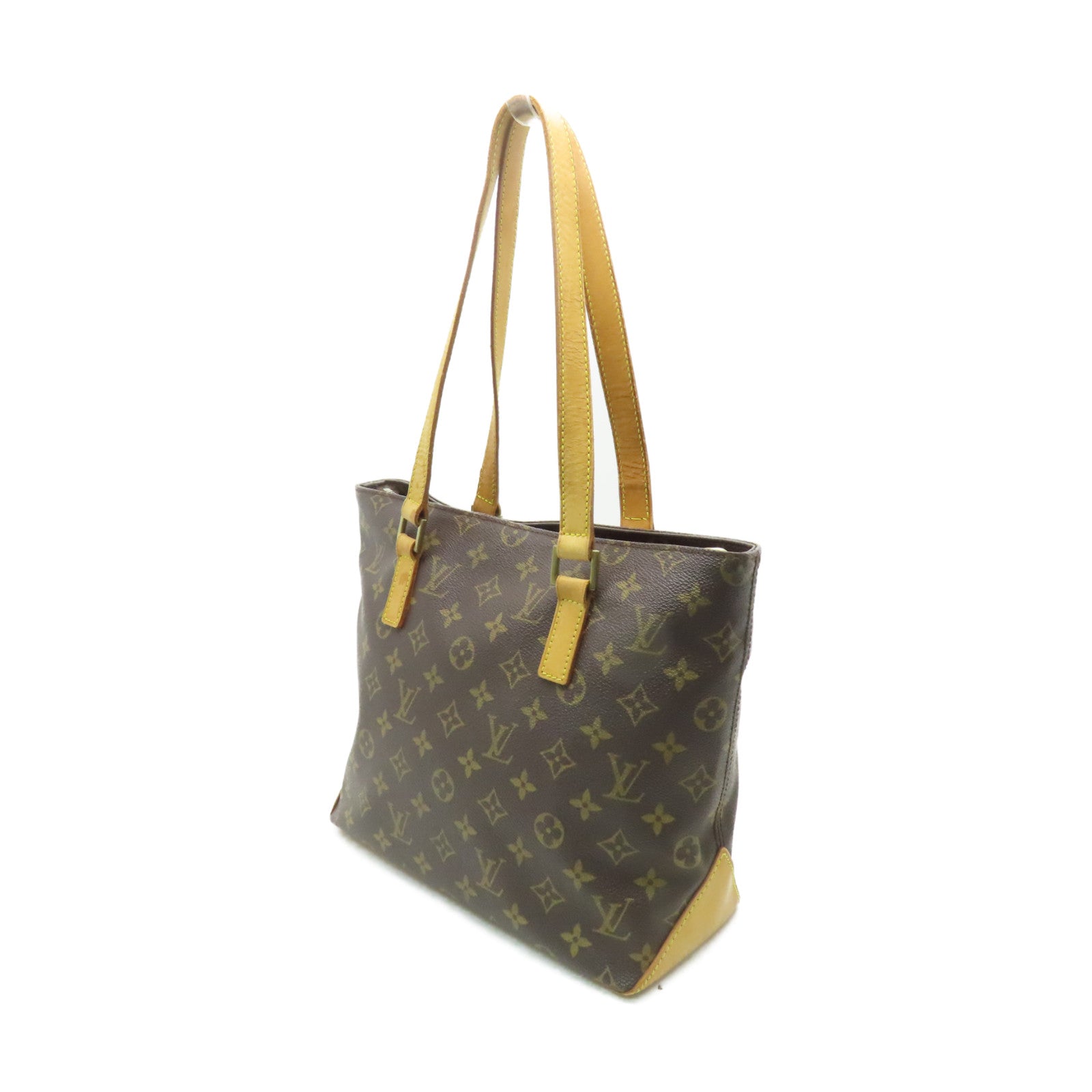 LOUIS VUITTON Monogram Cabas Piano金扣肩背袋啡色