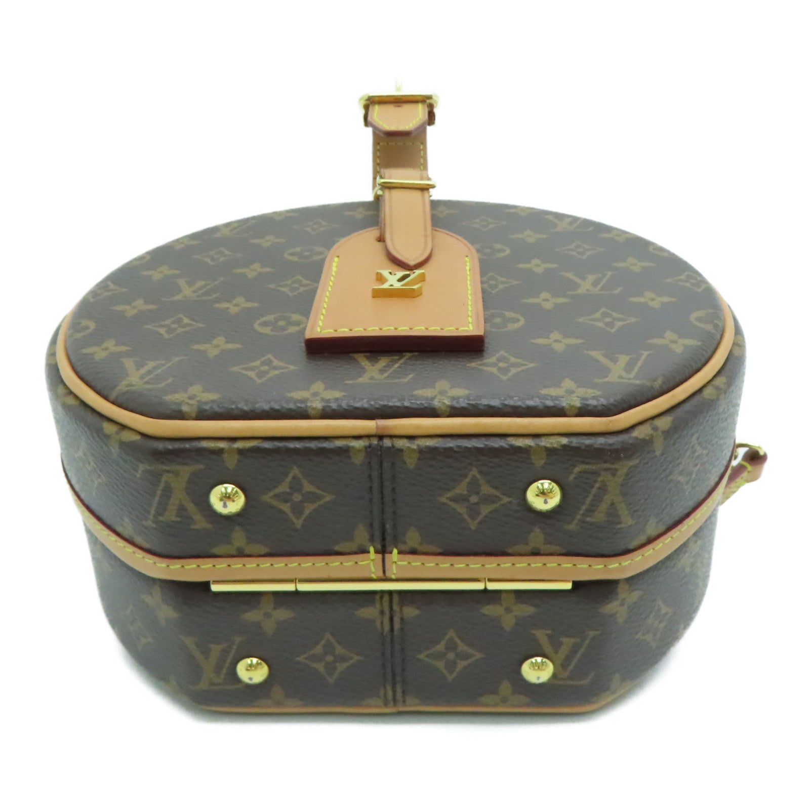 LOUIS VUITTON 【激减优惠】Monogram Petite Boite Chapzau金扣手挽肩背两用袋啡色