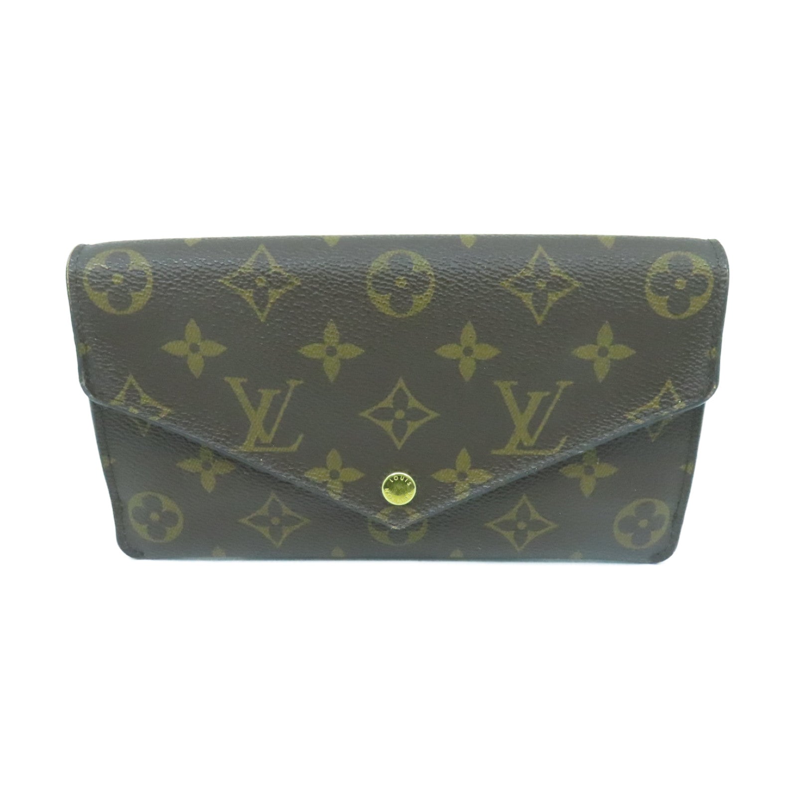 LOUIS VUITTON Monogram Jeanne金扣長錢包棕色