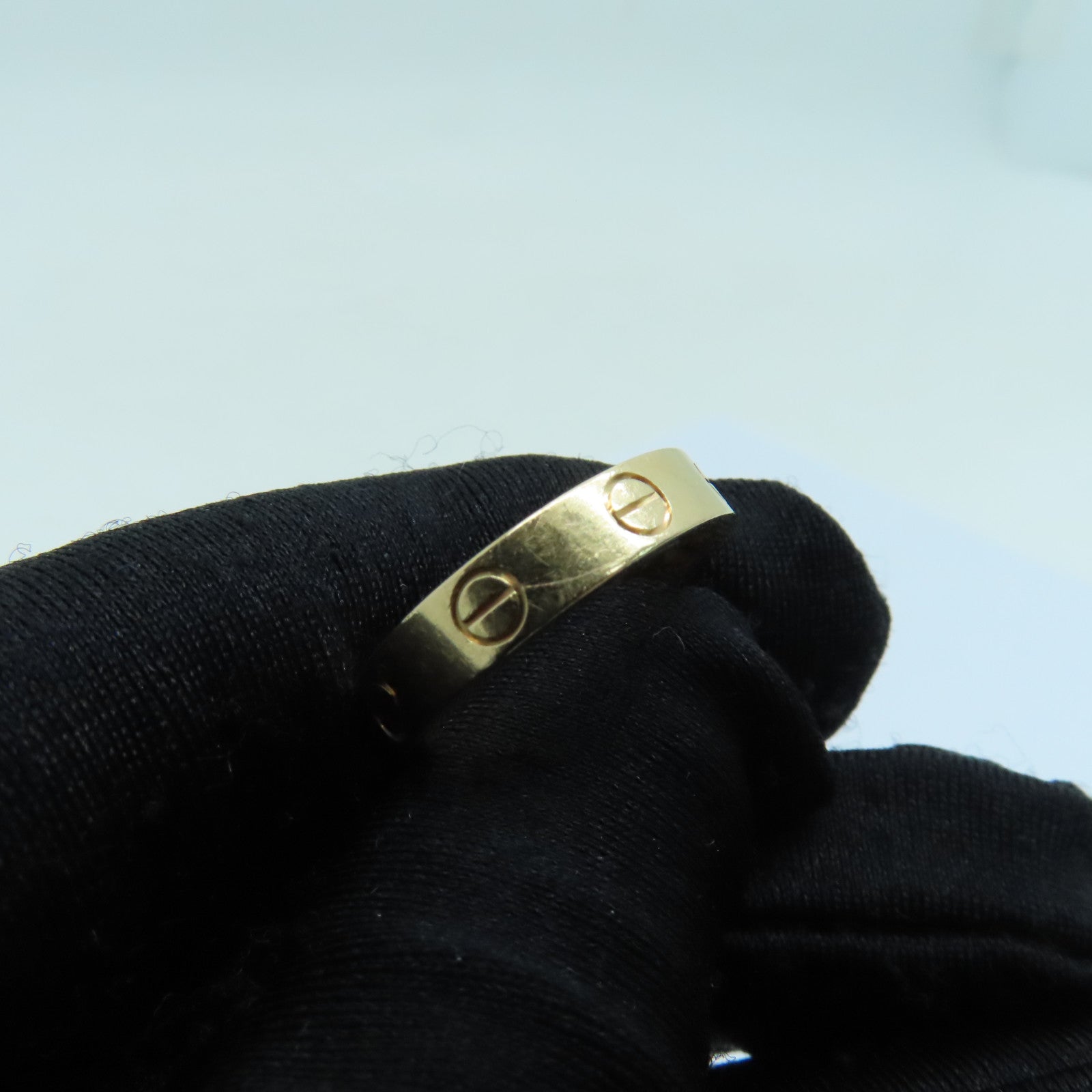 CARTIER 18K Gold Diamond Diamond Love Ring Ring Cartier#49/US#5