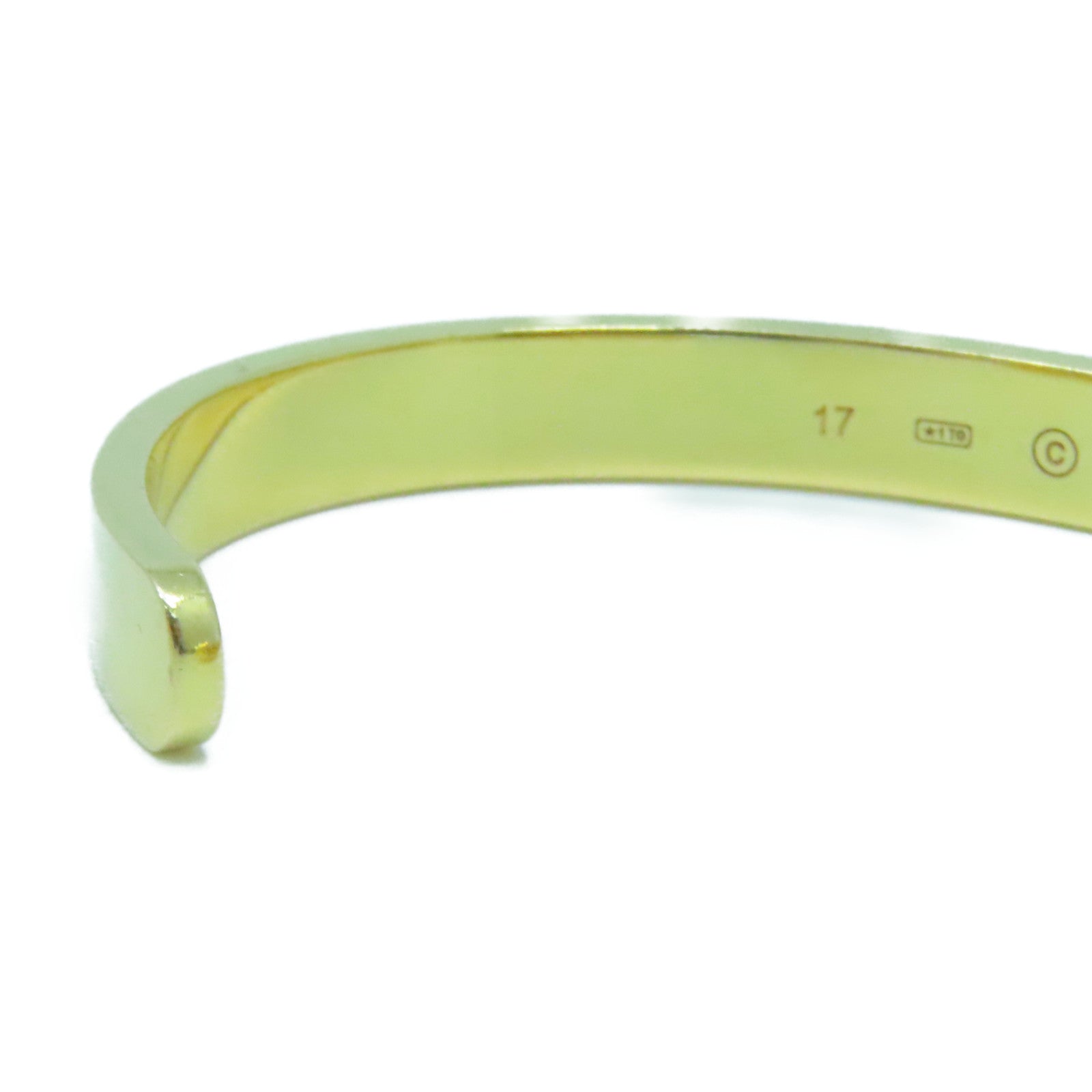 CARTIER 18K黃金Love Blaceret手鐲金色Cartier#17
