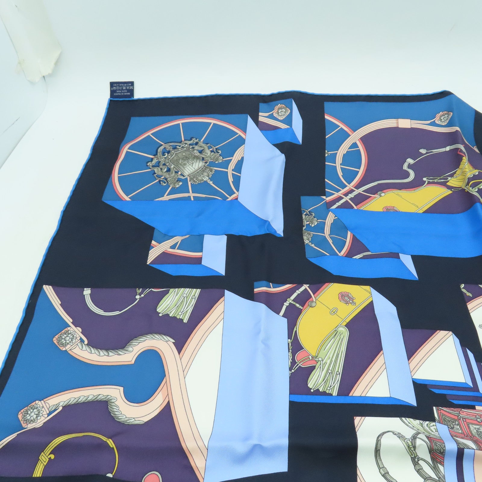 HERMES 絲質Scarf絲巾藍色/彩色
