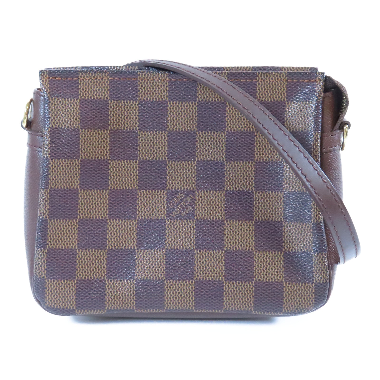 LOUIS VUITTON Damier Ebene Trousse Makeup Pouch金扣肩背袋啡色
